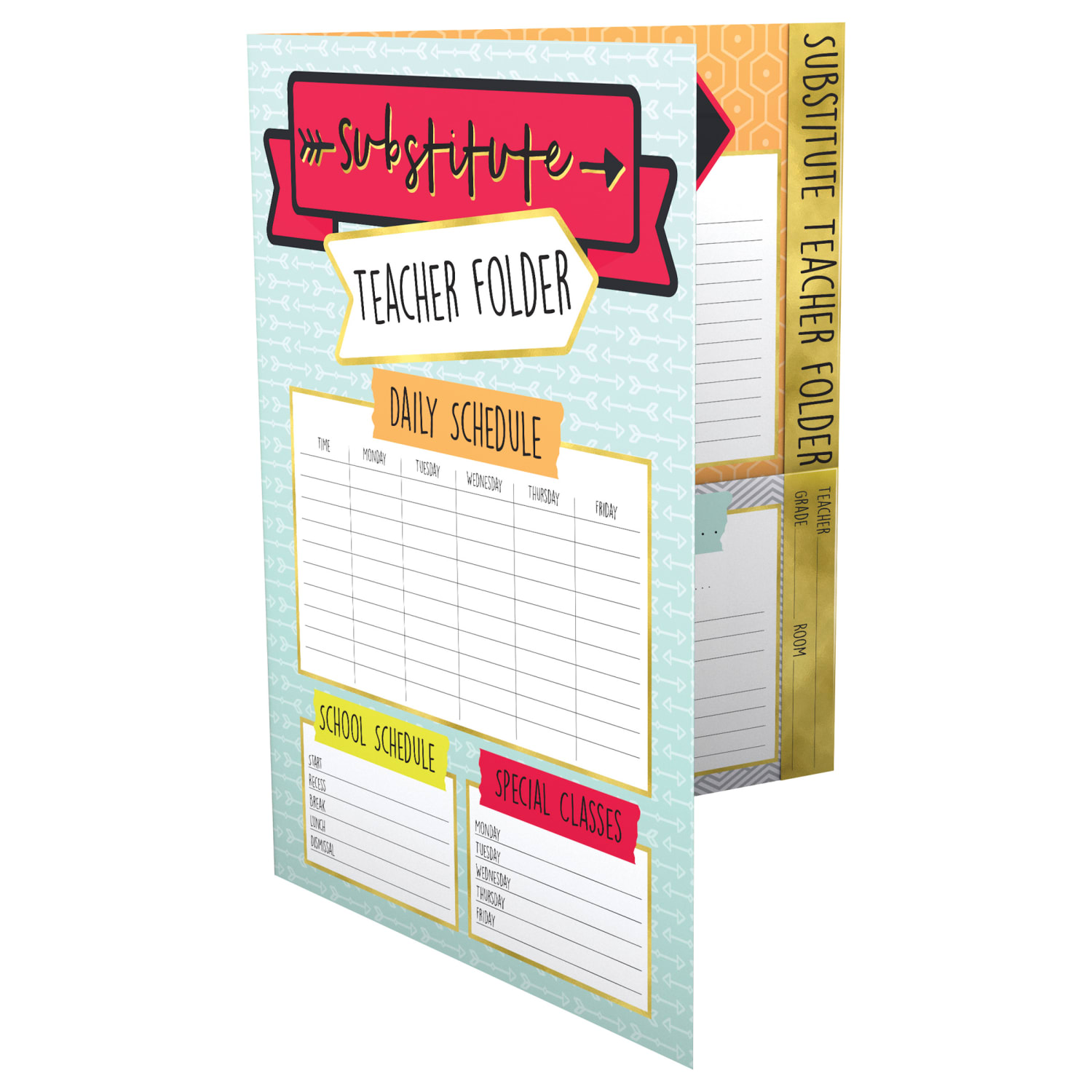 Carson Dellosa Education Aim High Substitute Teacher Folders, Letter Size, Multicolor, Pack Of 6 Folders - Image 4
