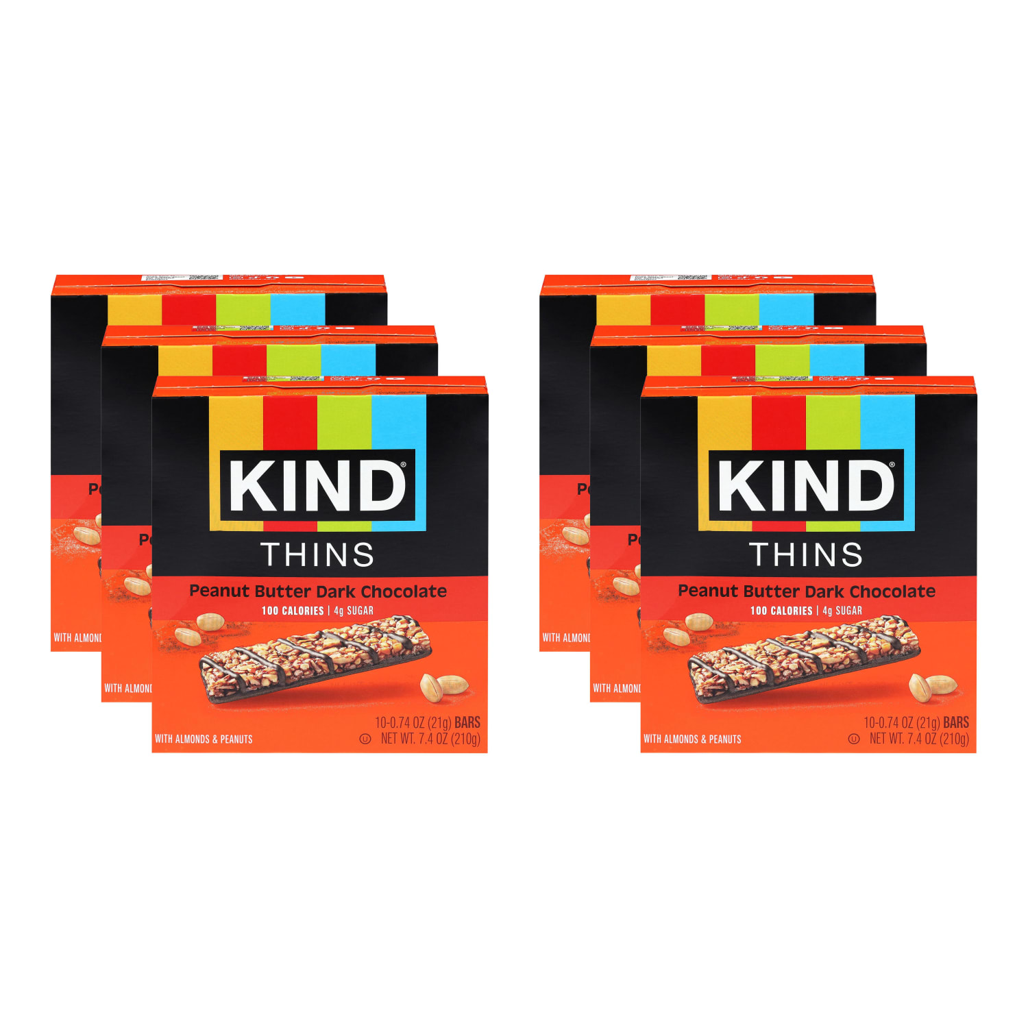 KIND Thins Bars, Peanut Butter Dark Chocolate, 0.74 Oz, Total Qty 60 - Image 3
