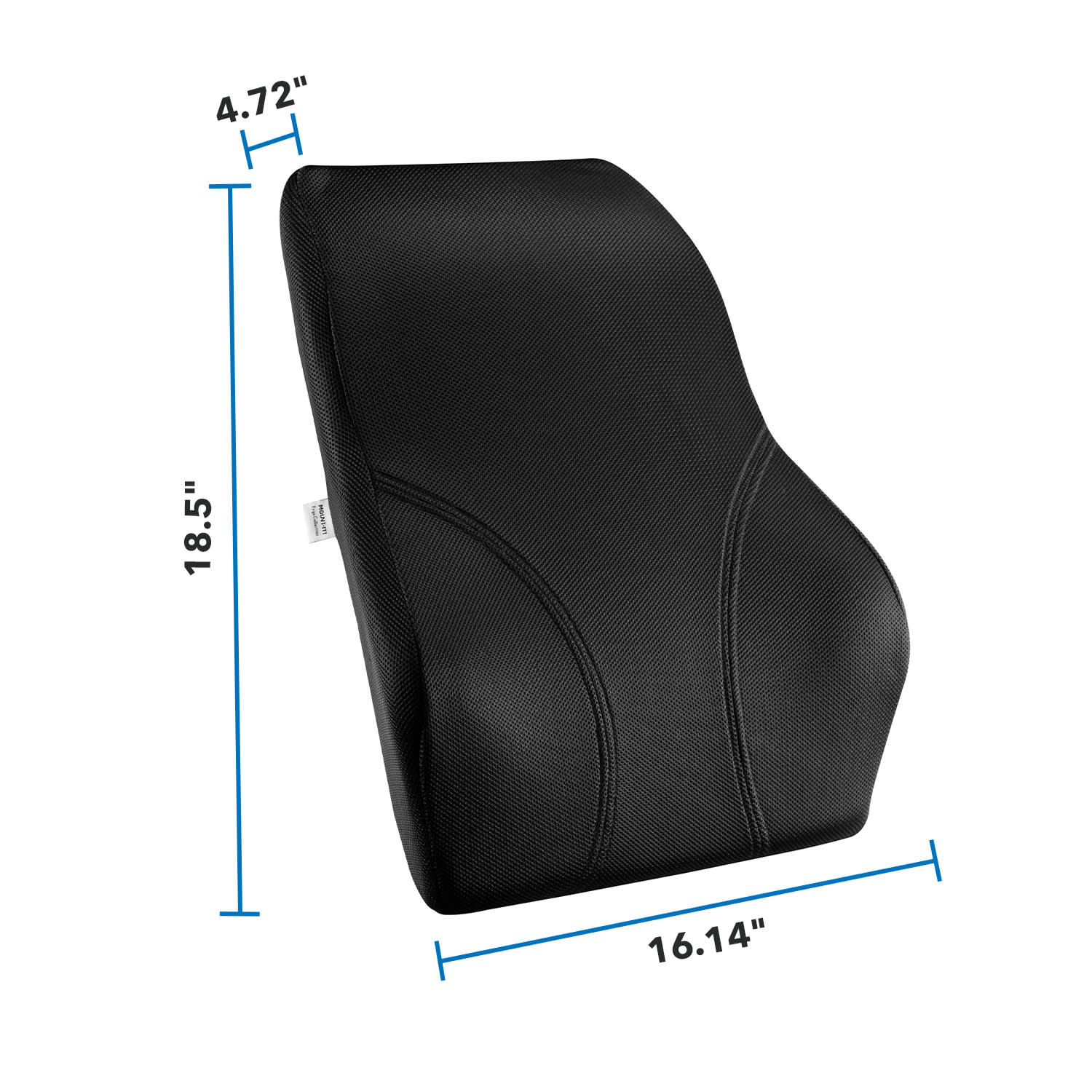 Mount-It! Ergo Collection Full Back Cushion, 18-1/2inH x 16-3/16inW x 4-3/4inD, Black - Image 6