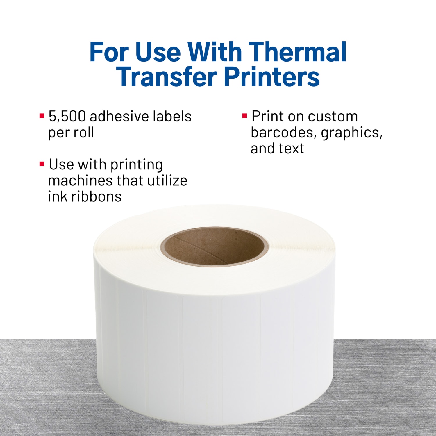 TSC Thermal Transfer Labels, Rectangular, 4in x 1in, White, 5,500 Labels Per Roll, Pack Of 4 Rolls - Image 4
