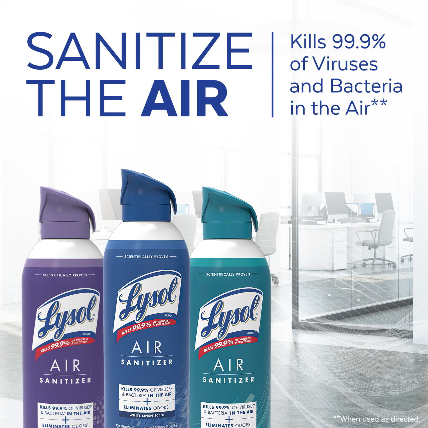 LYSOL Air Sanitizer Spray - White Linen 10 oz - Image 6