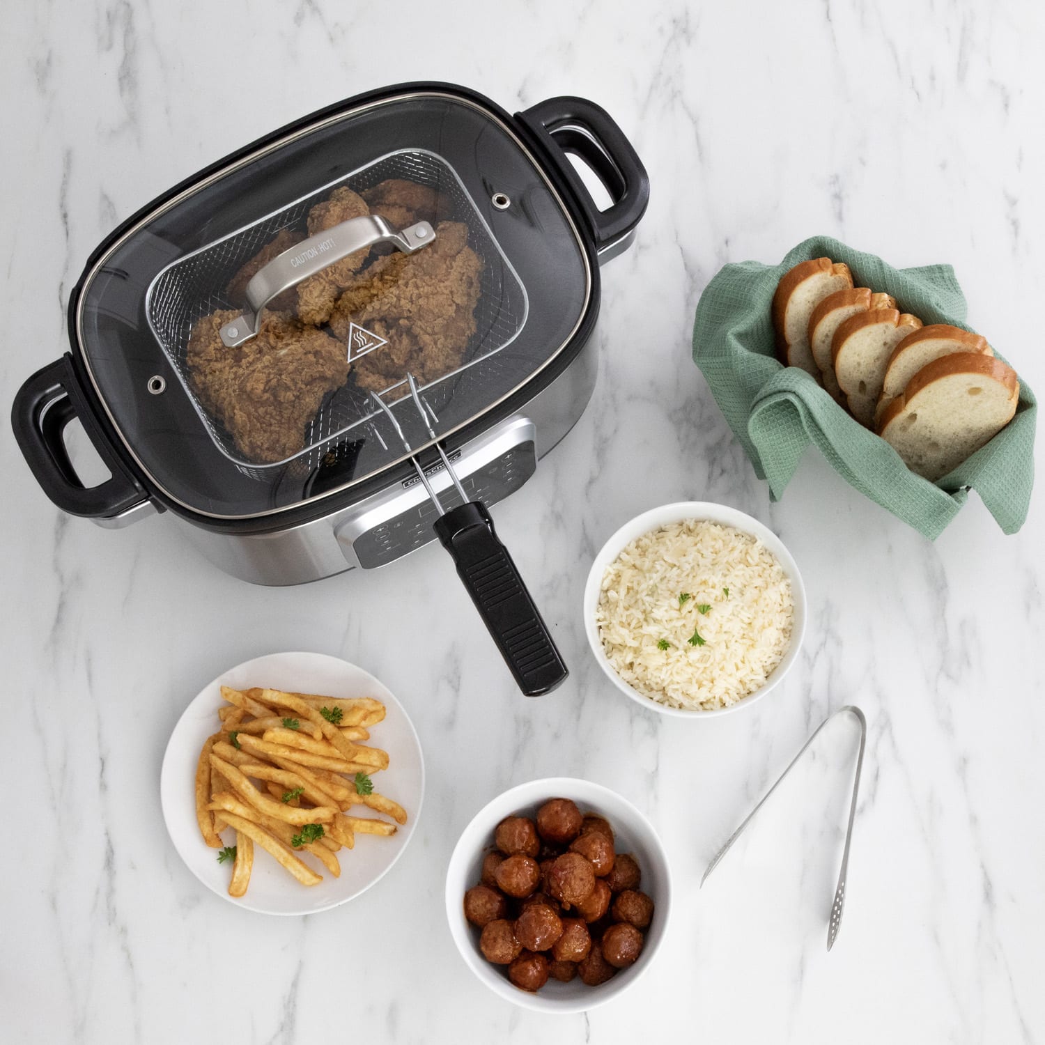 Edgecraft ChefsChoice All-in-1 Multi-Cooker, 6-Quart, Silver - Image 6