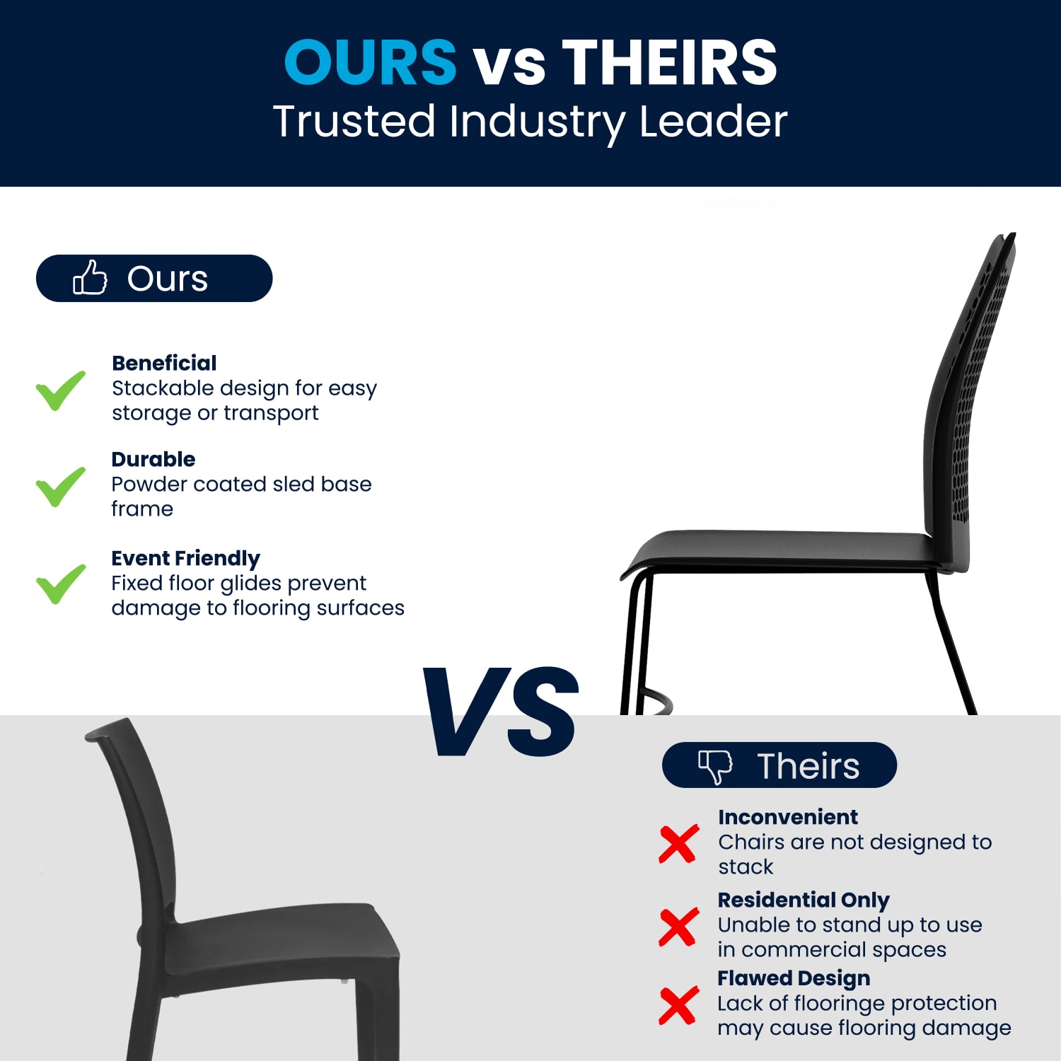 Flash Furniture HERCULES Series Stack Chairs Black Set Of 5 Chairs PopularChairscom