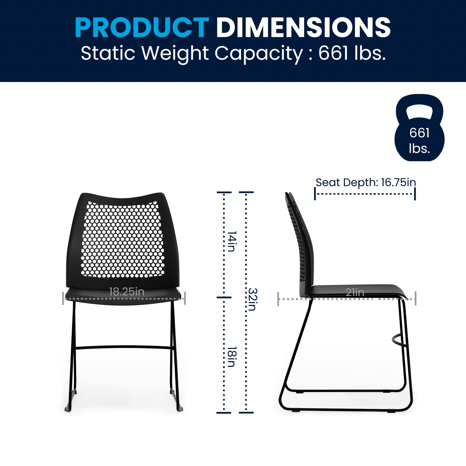 Flash Furniture HERCULES Series Stack Chairs Black Set Of 5 Chairs PopularChairscom