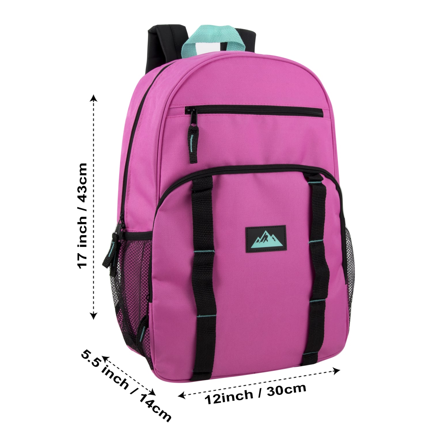 Trailmaker Mesh Side Pocket Backpacks, Pink/Purple/Blue, Total Qty 24 - Image 5