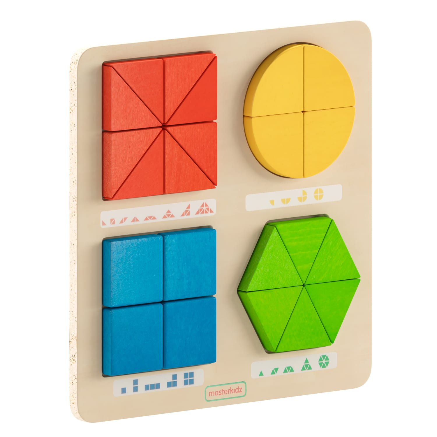 Flash Furniture Bright Beginnings Commercial Grade Birch Plywood STEM Geometric Shape Building Puzzle Board, Grades Pre-K To 4, Beech - Image 3