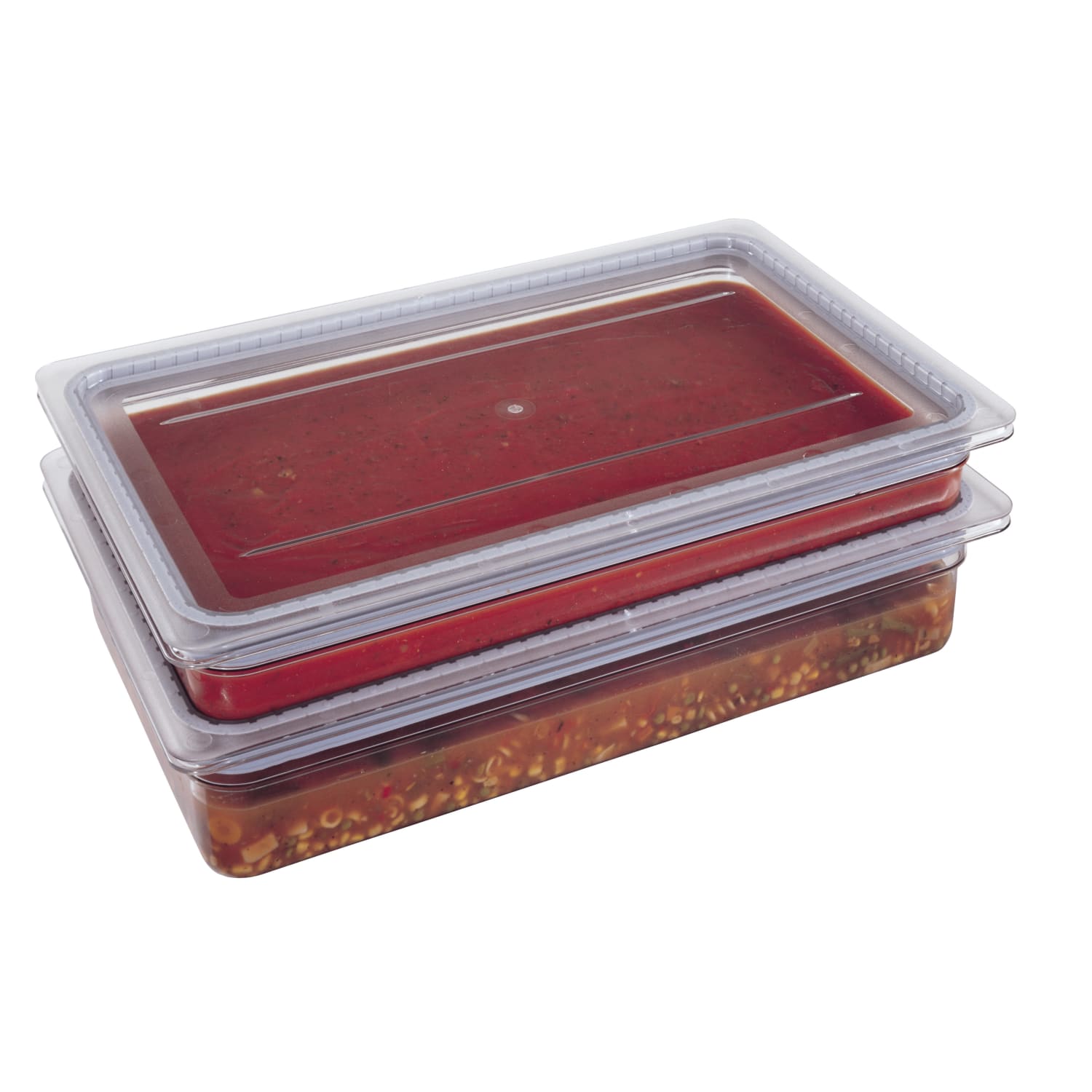 Cambro Camwear GN 1/1 GripLids, Clear, Set Of 6 Lids - Image 3