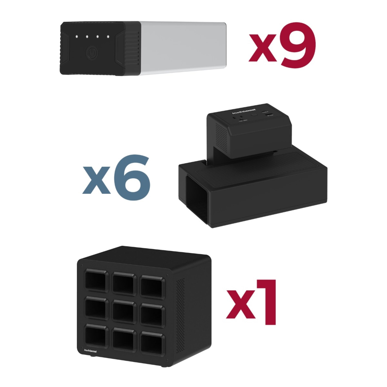 Luxor EdgePower Desktop Charging Station System, Heavy Use Bundle, Black/Silver, KBEP-9B6C9 - Image 3