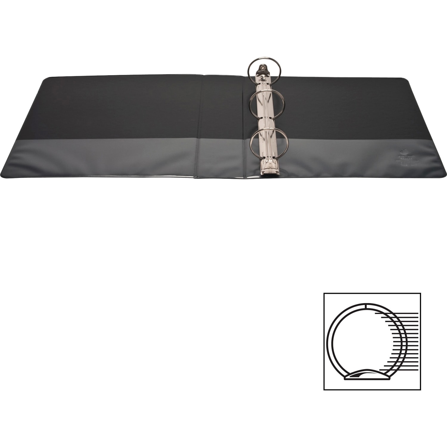 Business Source RounD-Ring View Binder, 2in Ring, 8 1/2in x 11in, Black, Pack Of 4 - Image 6