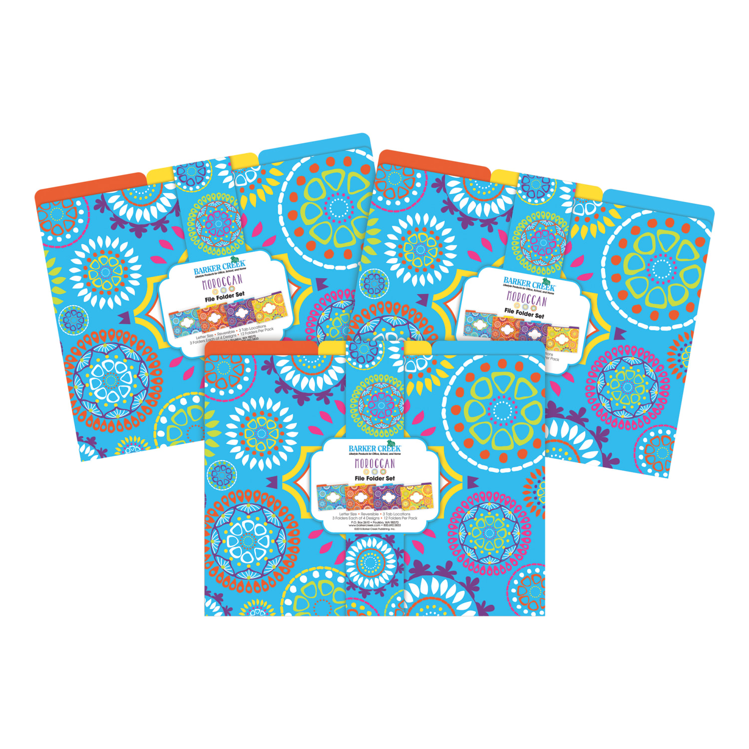 Barker Creek Tab File Folders, Letter Size, Moroccan, Pack Of 36 Folders - Image 4
