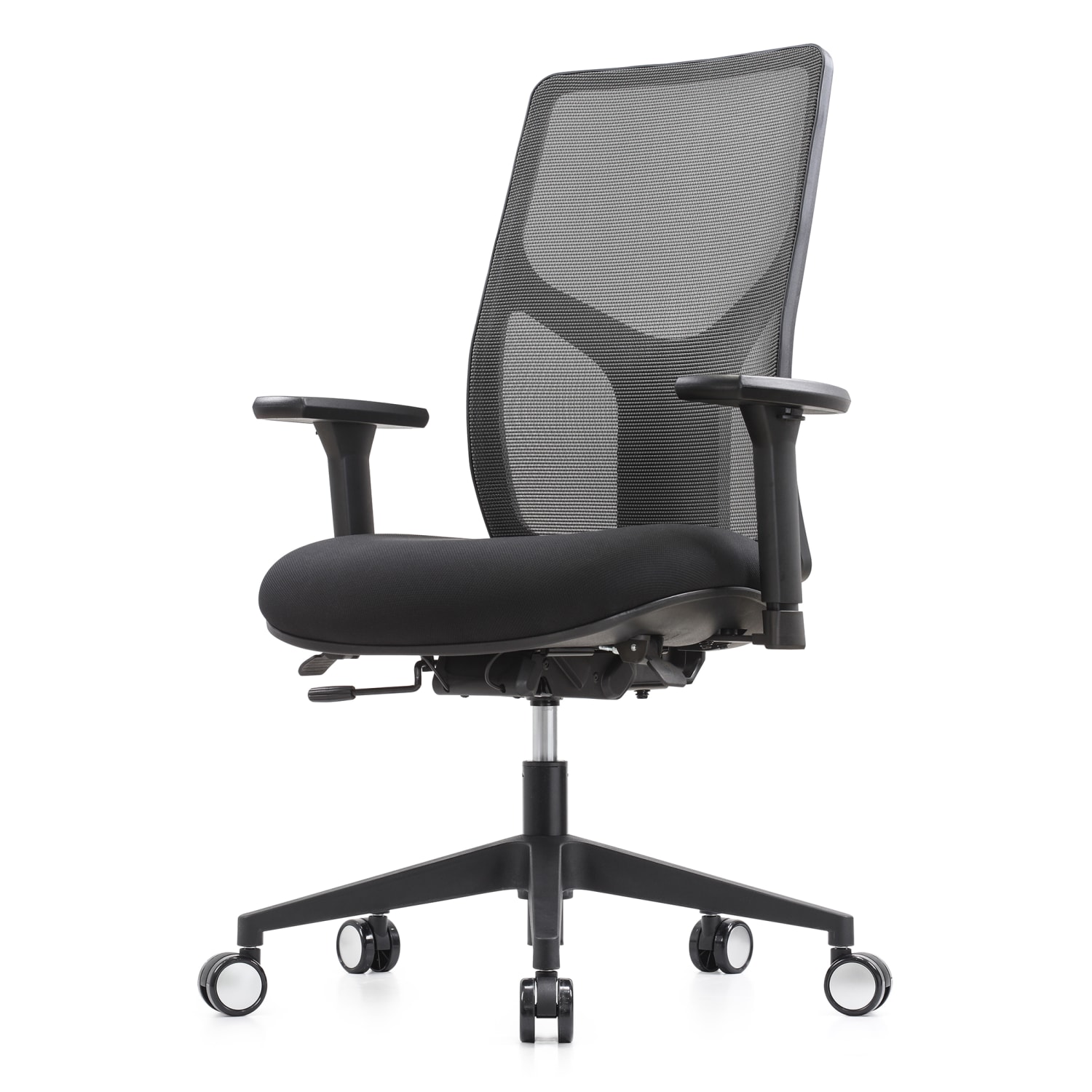 WorkPro 4000 Series Multifunction Ergonomic Mesh/Fabric High-Back Executive Chair, Gray/Black, BIFMA Compliant - Image 4