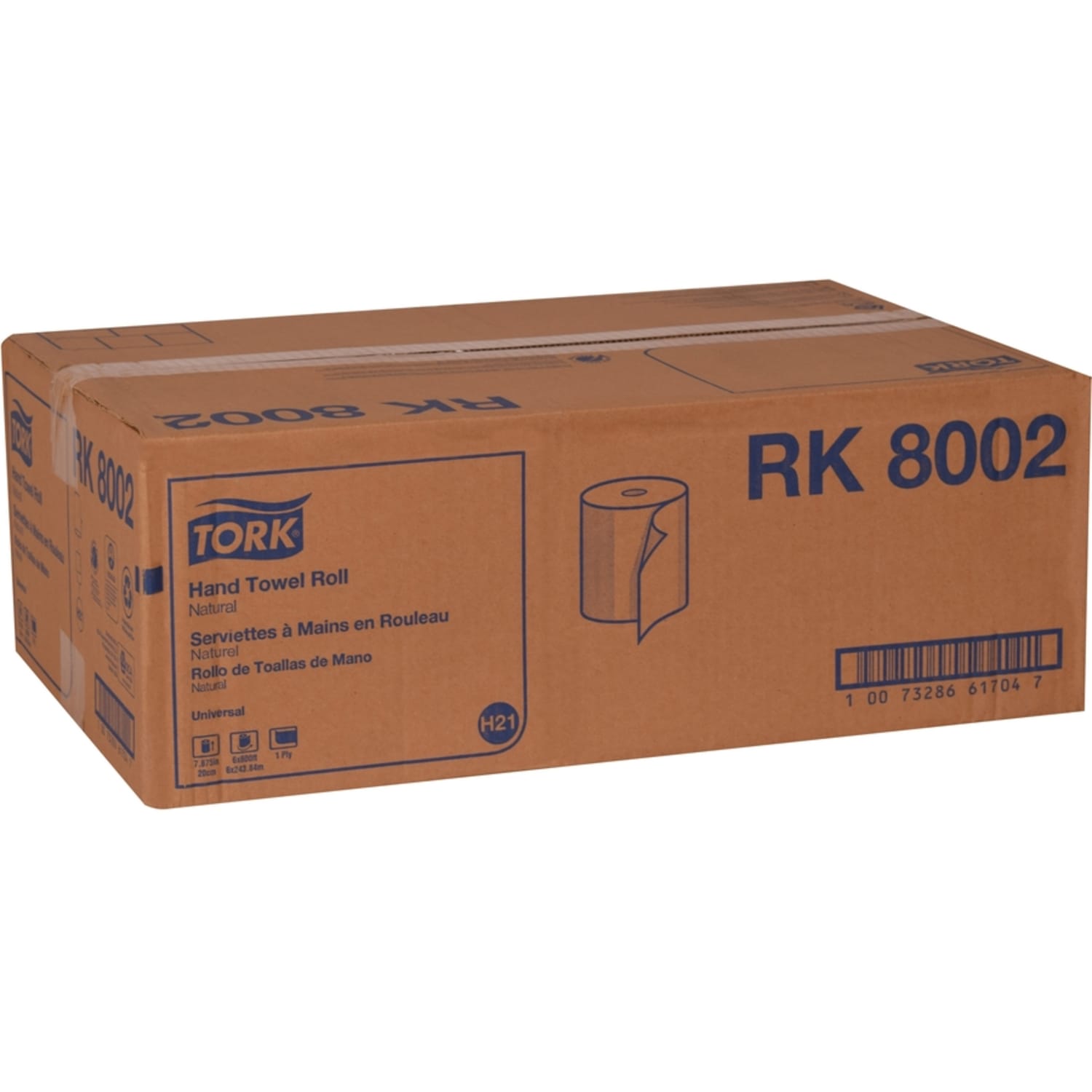 TORK Universal Hand Towel Roll - 1 Ply - 7.90inx800 ft - 800 Sheets/Roll - 7.80in Roll Diameter - Natural - 0 - Image 4
