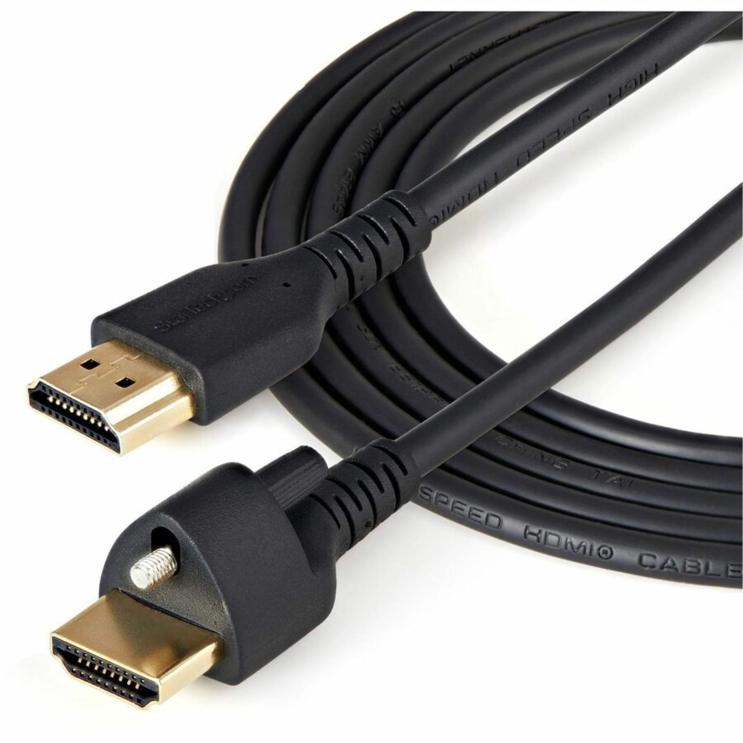 StarTech.com 2m(6ft) HDMI Cable with Locking Screw, 4K 60Hz HDR High Speed HDMI 2.0 Cable with Ethernet, Secure Locking Connector, M/M - 2m (6.6ft) HDMI 2.0 Cable with removable secure locking screw - Image 5