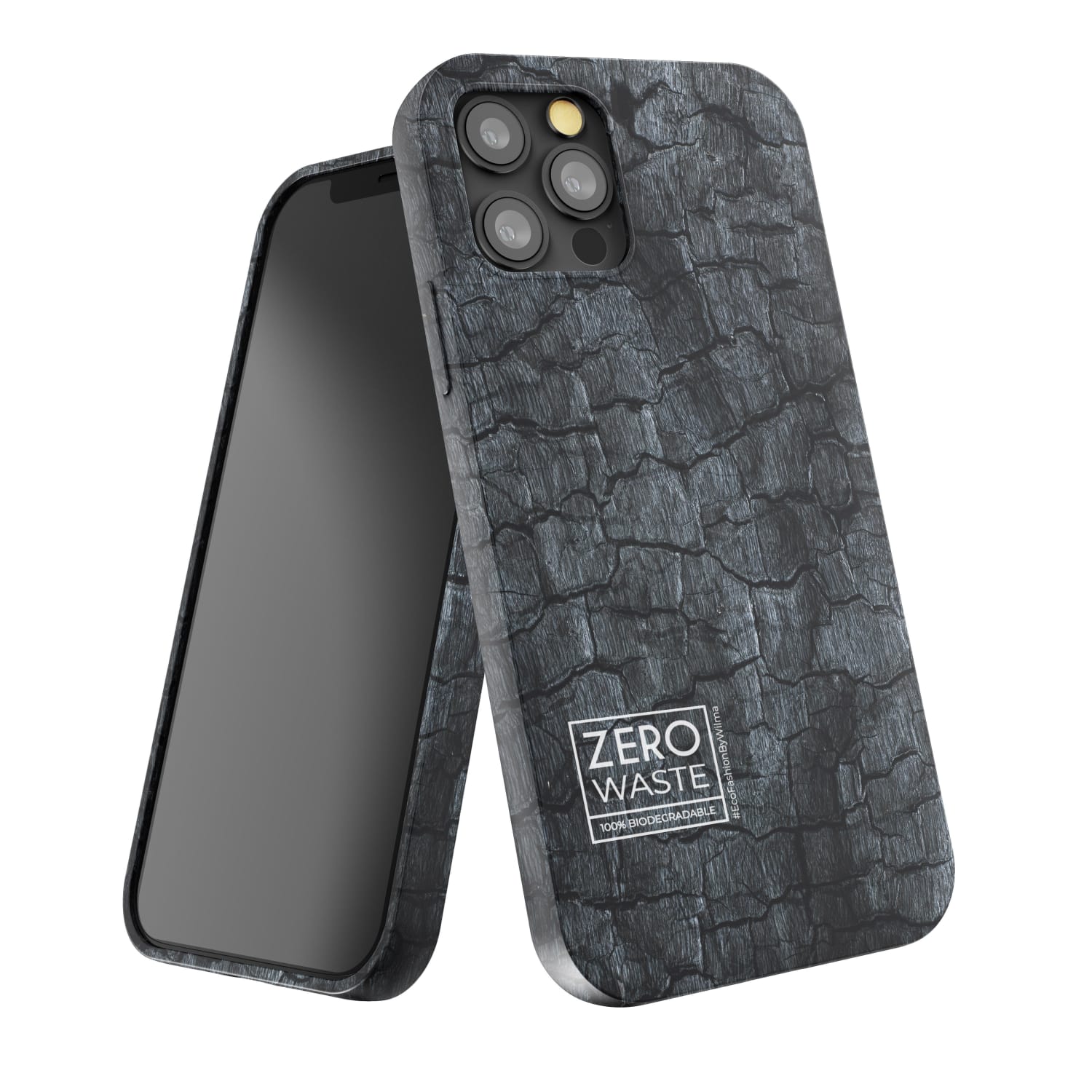 Zero Waste Movement Phone Case for Apple iPhone 12, Coal, AEN100008 - Image 3