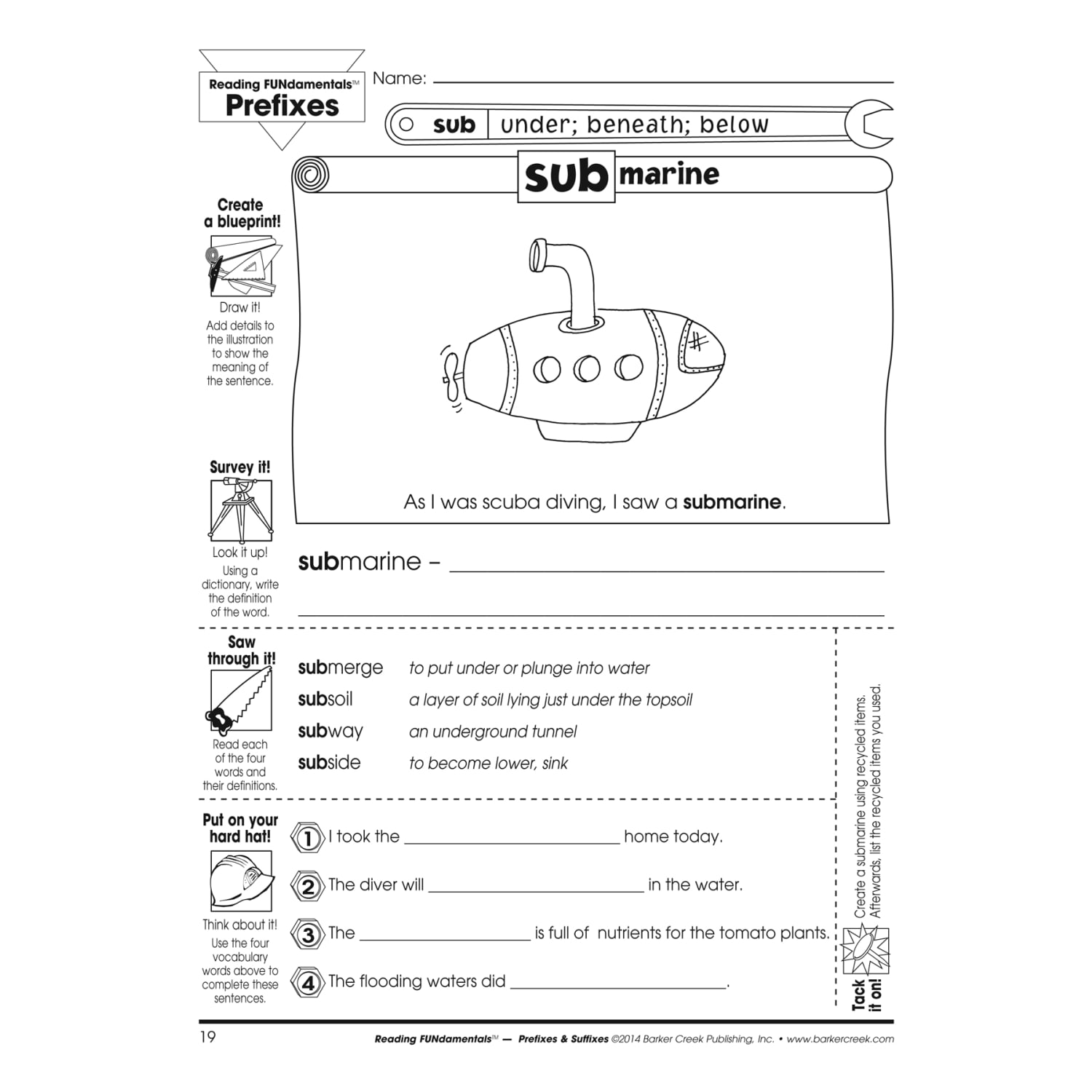 Barker Creek Grammar Activity Book, Prefixes/Suffixes, Grades 1 To College - Image 4