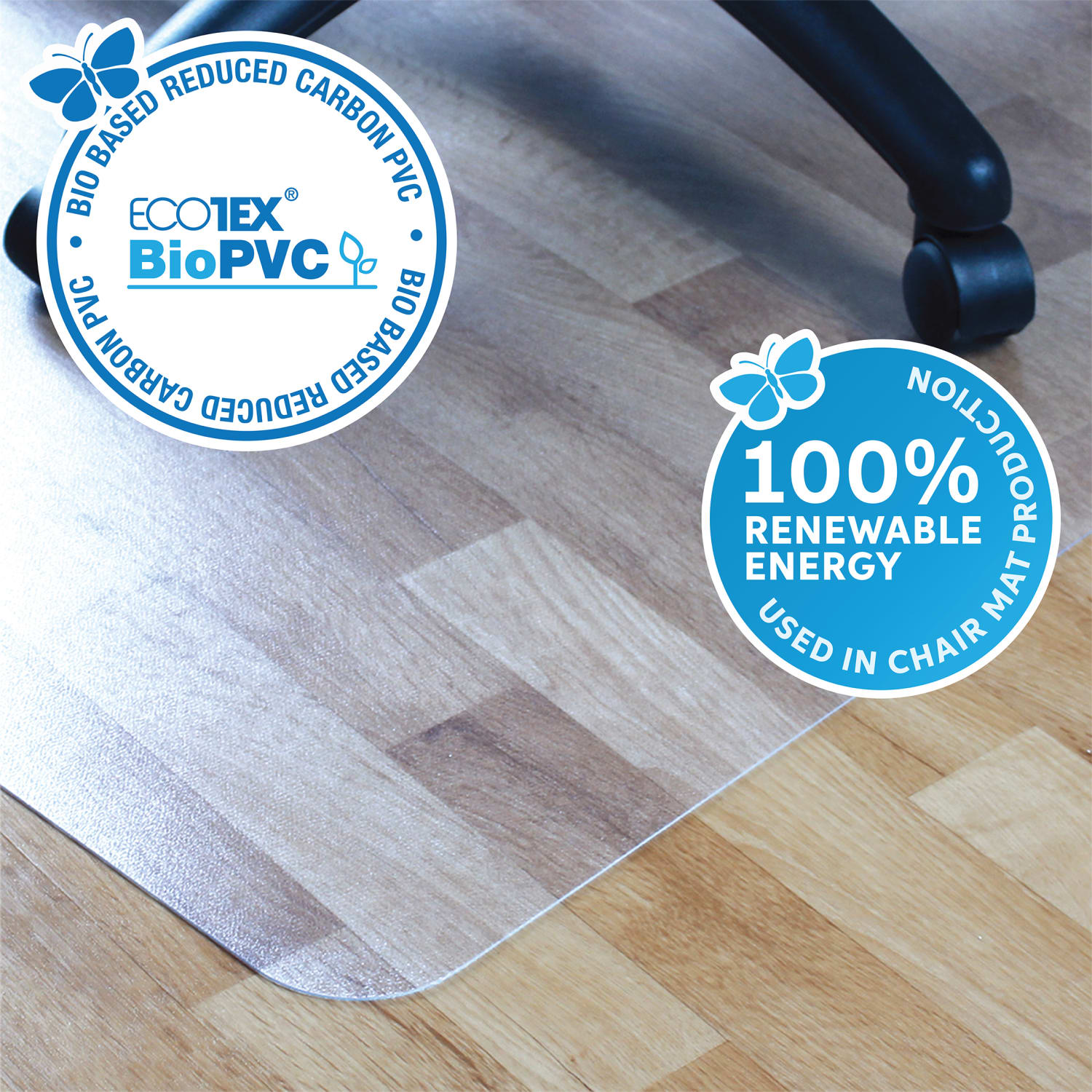 Floortex Ecotex BioPVC Eco Friendly Carbon Neutral PVC Chair Mat for Hard Floors, 29in x 47in, Clear - Image 6
