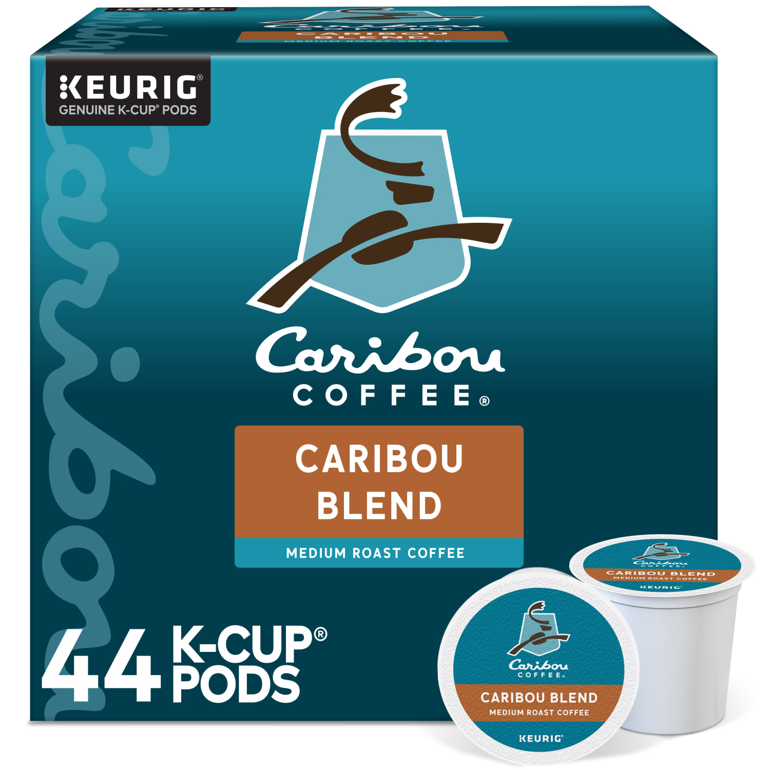 Caribou Coffee Caribou Blend Keurig Single-Serve K-Cup Pods, Medium Roast, Case of 44 K-Cup Pods