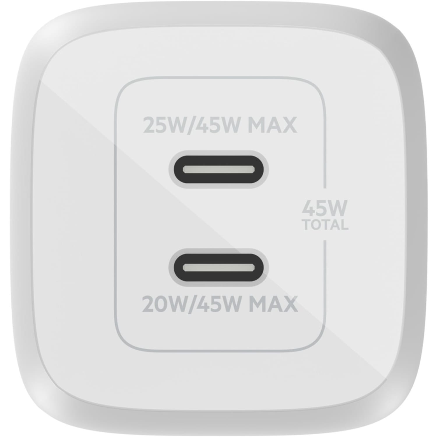 Belkin BoostCharge Pro Dual USB-C GaN Wall Charger with PPS 45W Laptop Chromebook Charging - Power Adapter - 45 W - Image 6