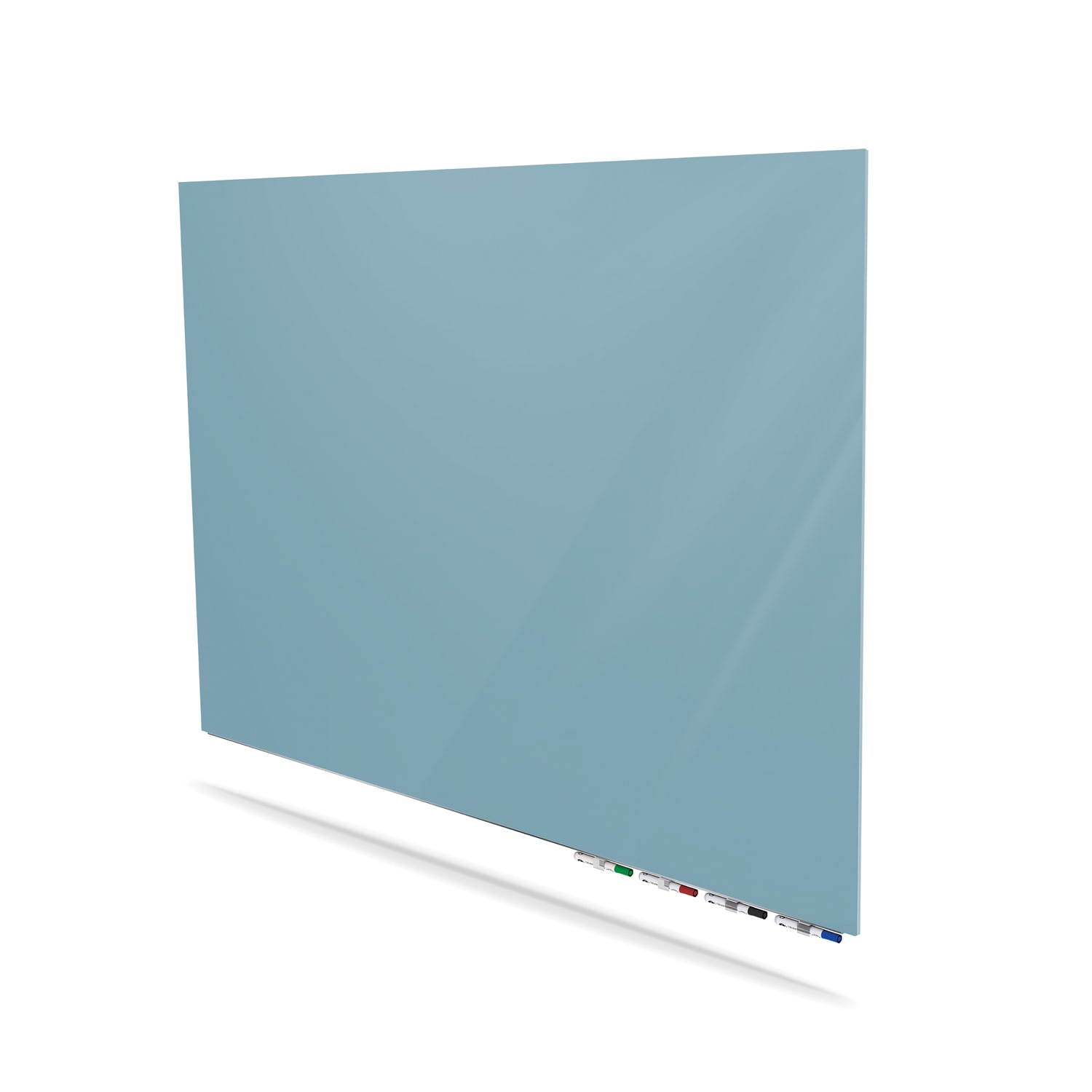 Ghent Aria Low Profile Magnetic Dry-Erase Whiteboard, Glass, 36in x 72in, Denim - Image 3