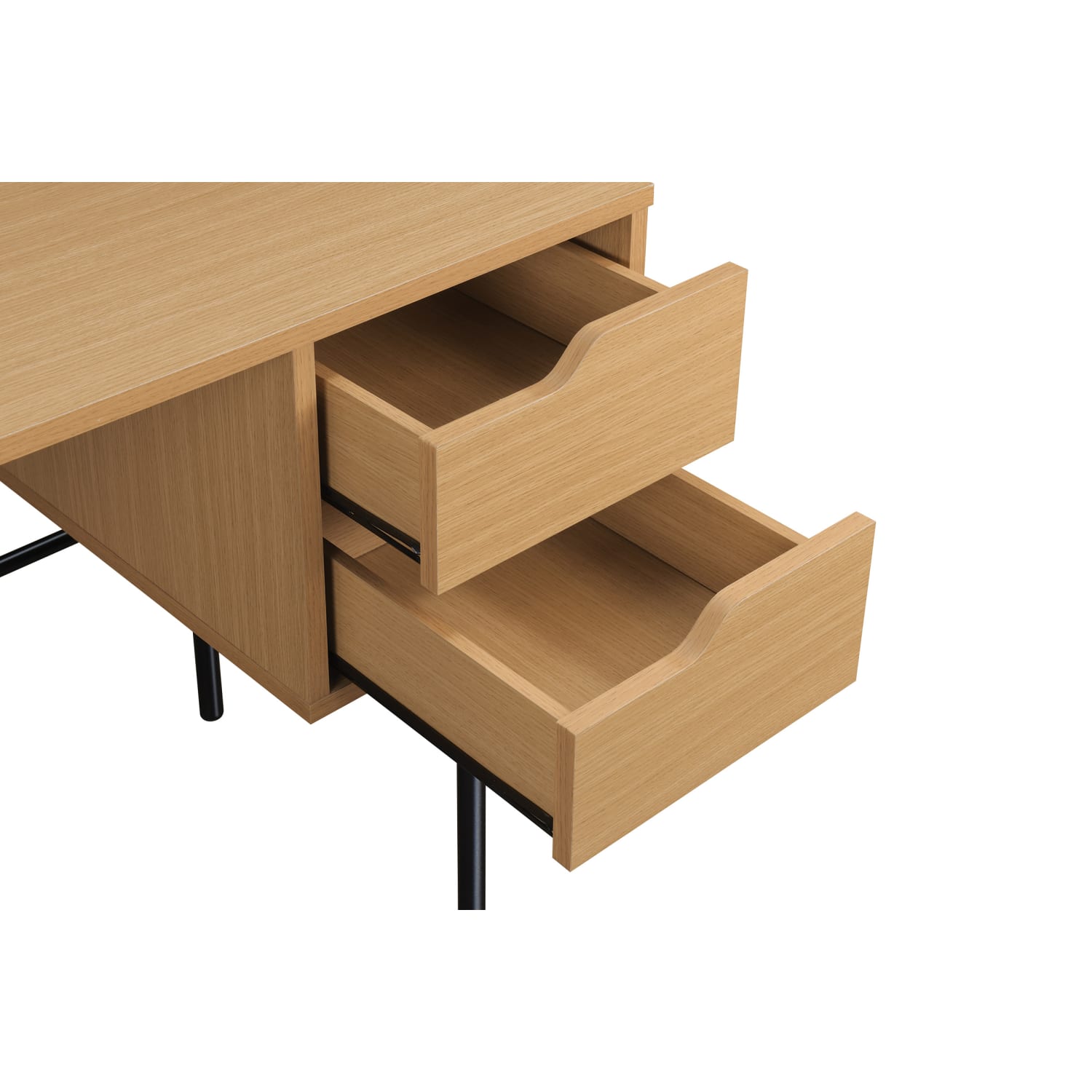 Office Star Denmark 48inW Writing Desk With Lockdowel Fastening System, Natural - Image 4