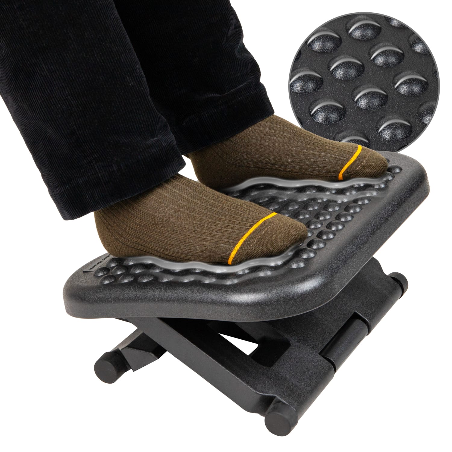 Mind Reader AdjustableHeight Footrest 614inH x 13inW x 17inD Black PopularChairscom Mind Reader Adjustable Height Footrest 6 14inH x 13inW x 17inD Black PopularChairscom