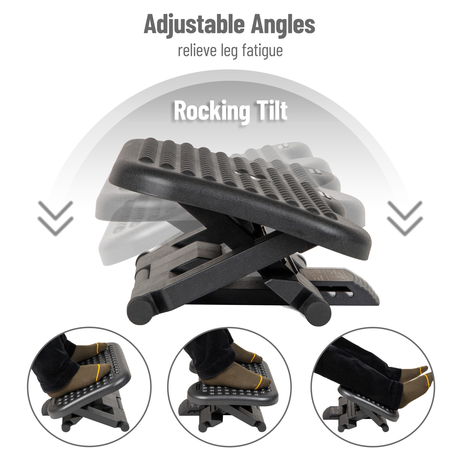 Mind Reader AdjustableHeight Footrest 614inH x 13inW x 17inD Black PopularChairscom Mind Reader Adjustable Height Footrest 6 14inH x 13inW x 17inD Black PopularChairscom