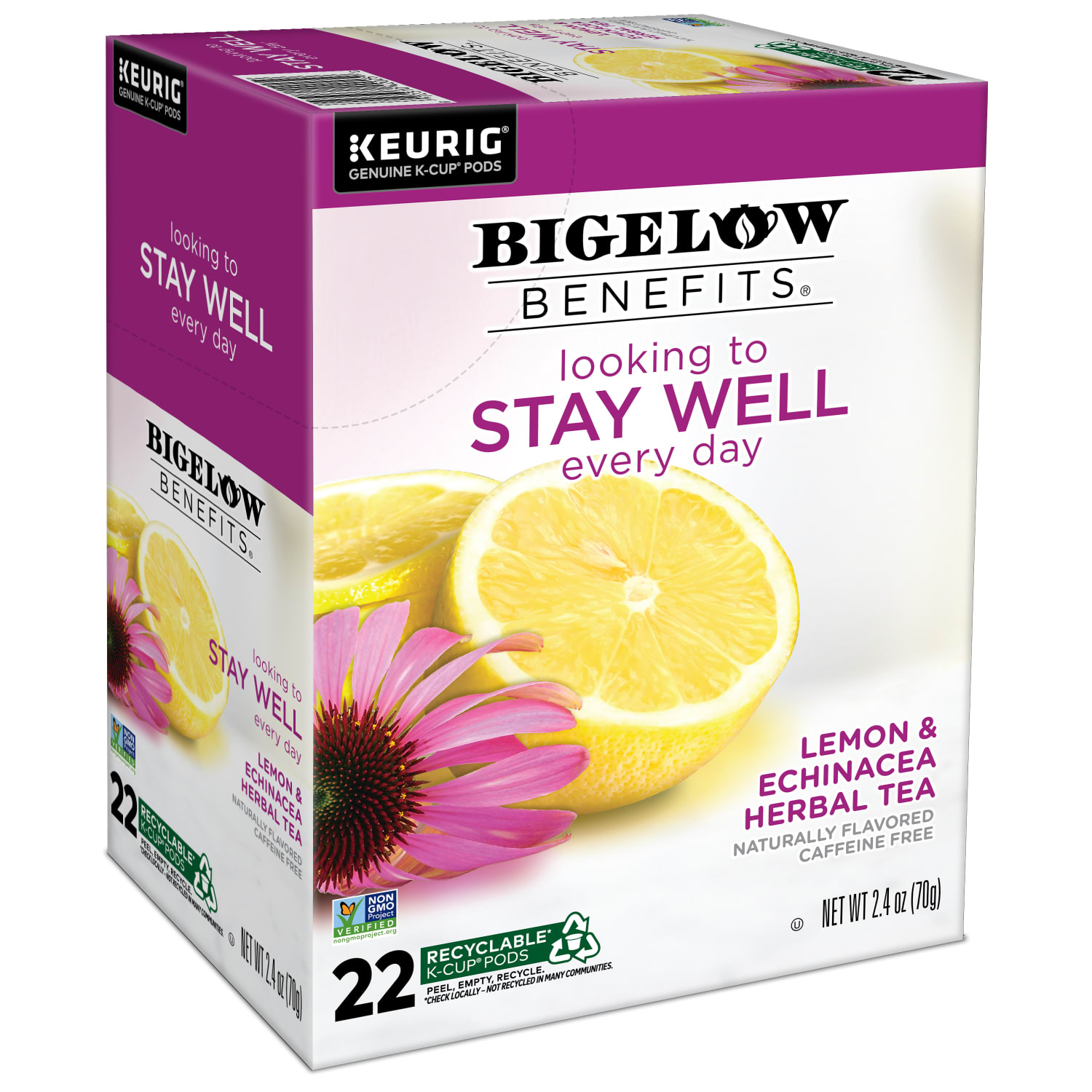 Bigelow Stay Well Herbal Tea Keurig Single Serve K-Cup Pods, 22 Pods Per Pack, Case Of 4 Packs - Image 5