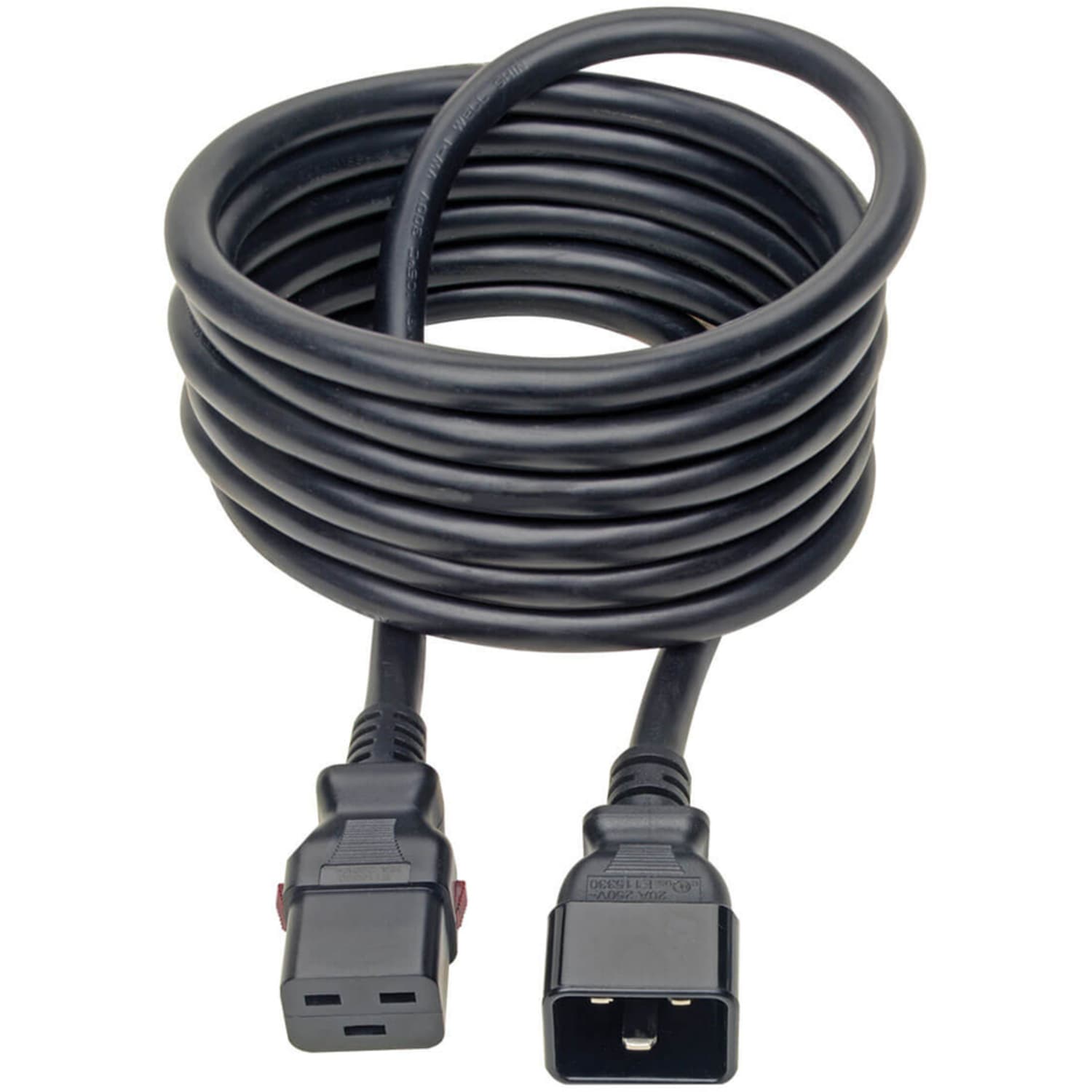 Eaton Tripp Lite Series Power Extension Cord, Locking C19 to C20 - Heavy-Duty, 20A, 100-250V, 12 AWG, 10 ft. (3.05 m), Black - P036L10 - Image 3