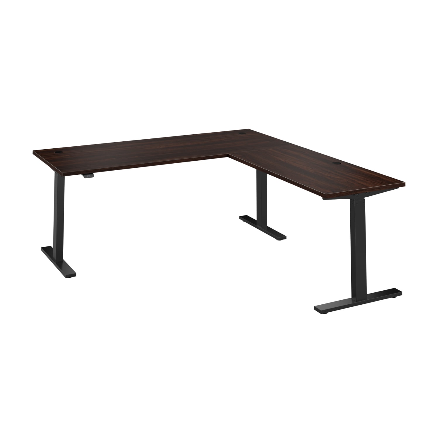 Bush Business Furniture Move 60 Series 72inW Height Adjustable L Shaped Standing Desk, Black Walnut/Black Powder Coat, Standard Delivery - Image 6