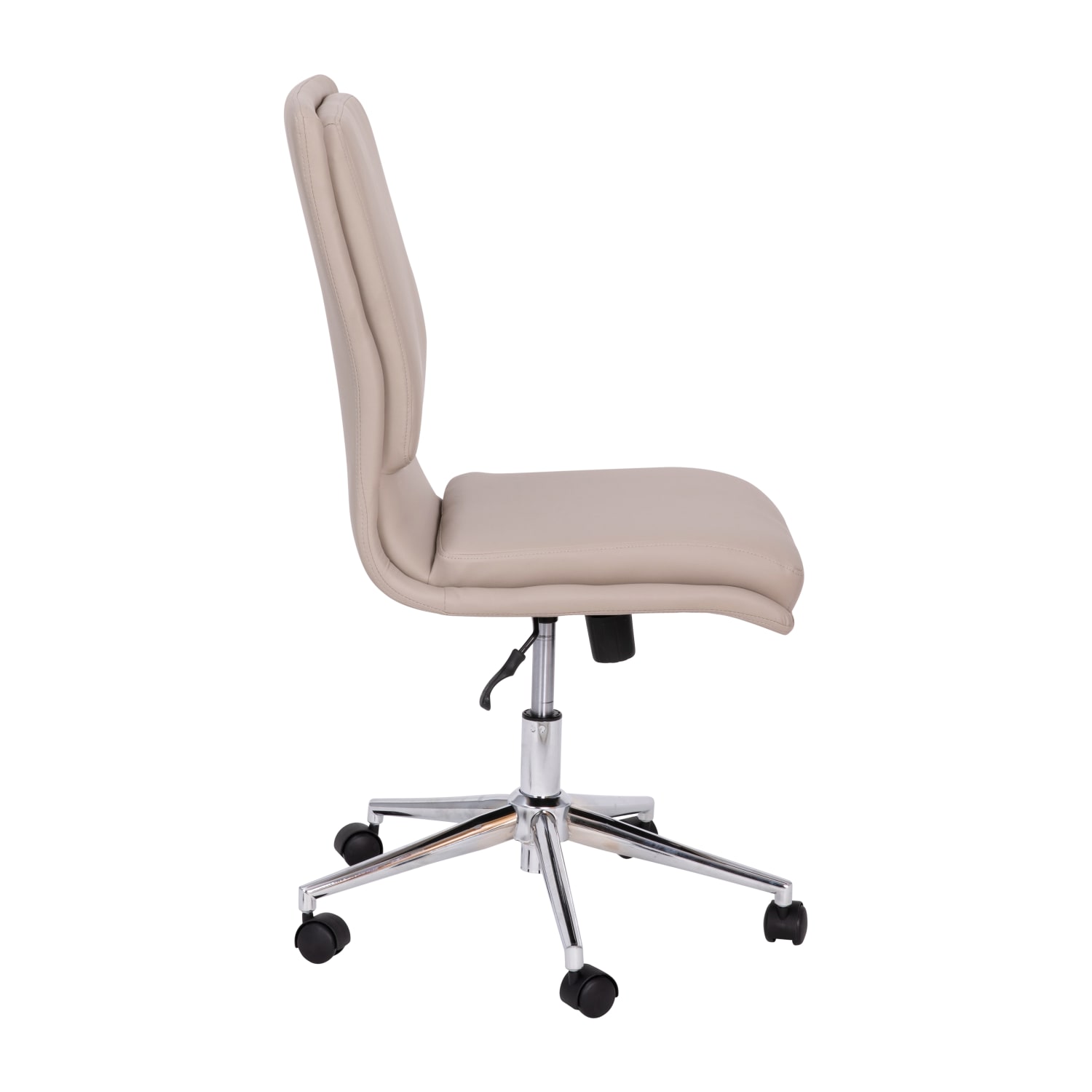 Flash Furniture Madigan Faux Leather Mid-Back Armless Swivel Task Office Chair, Taupe - Image 11