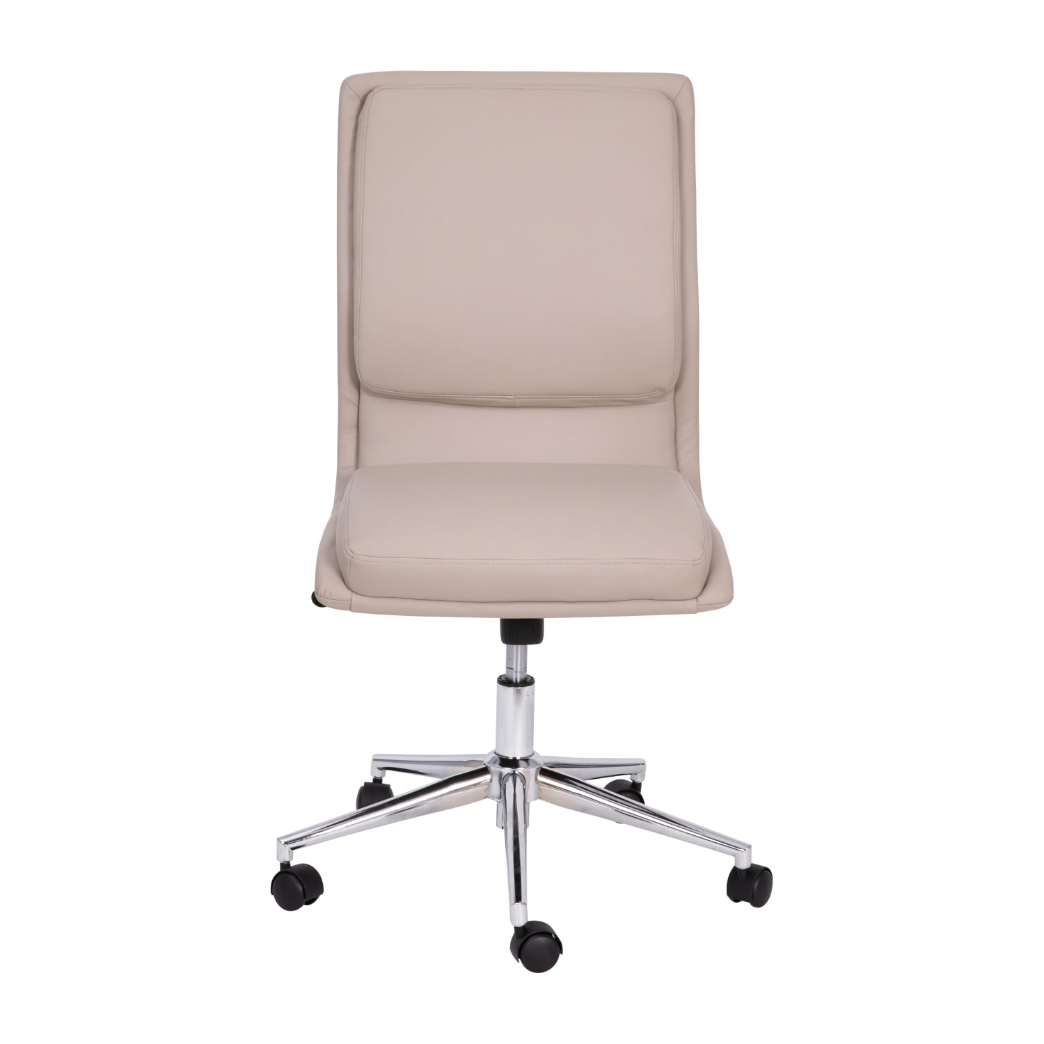 Flash Furniture Madigan Faux Leather Mid-Back Armless Swivel Task Office Chair, Taupe - Image 12