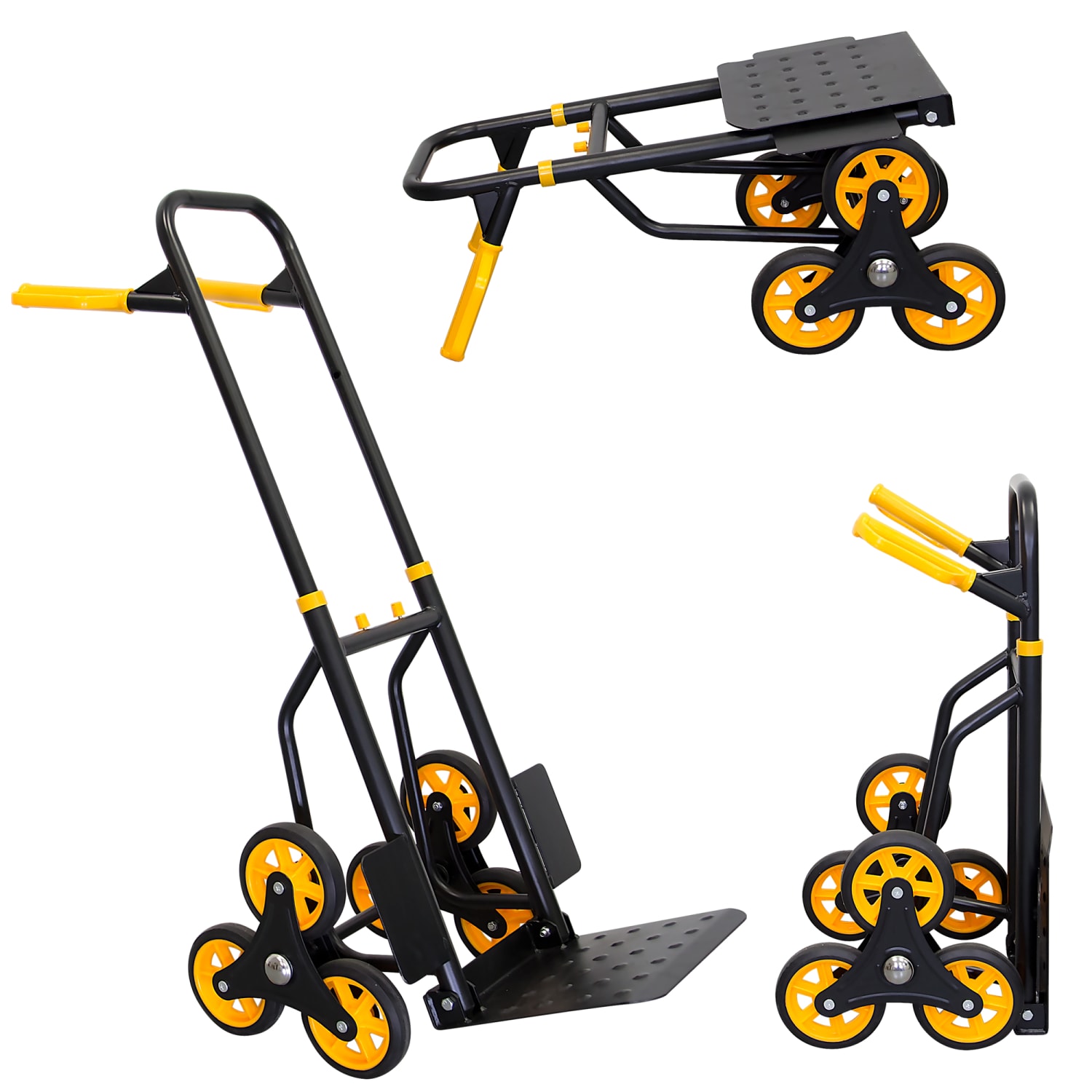 Mount-It! MI-913 Stair Climber Hand Truck And Dolly, 43inH x 11inW x 15inD, Black - Image 3