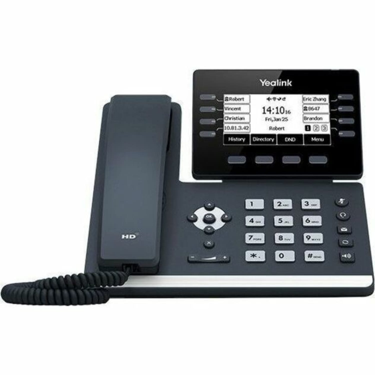Yealink SIP-T53W IP Phone, Corded/Cordless, Corded/Cordless, Bluetooth, Wi-Fi, Wall Mountable, Desktop, Classic Gray, 1301087 - Image 3