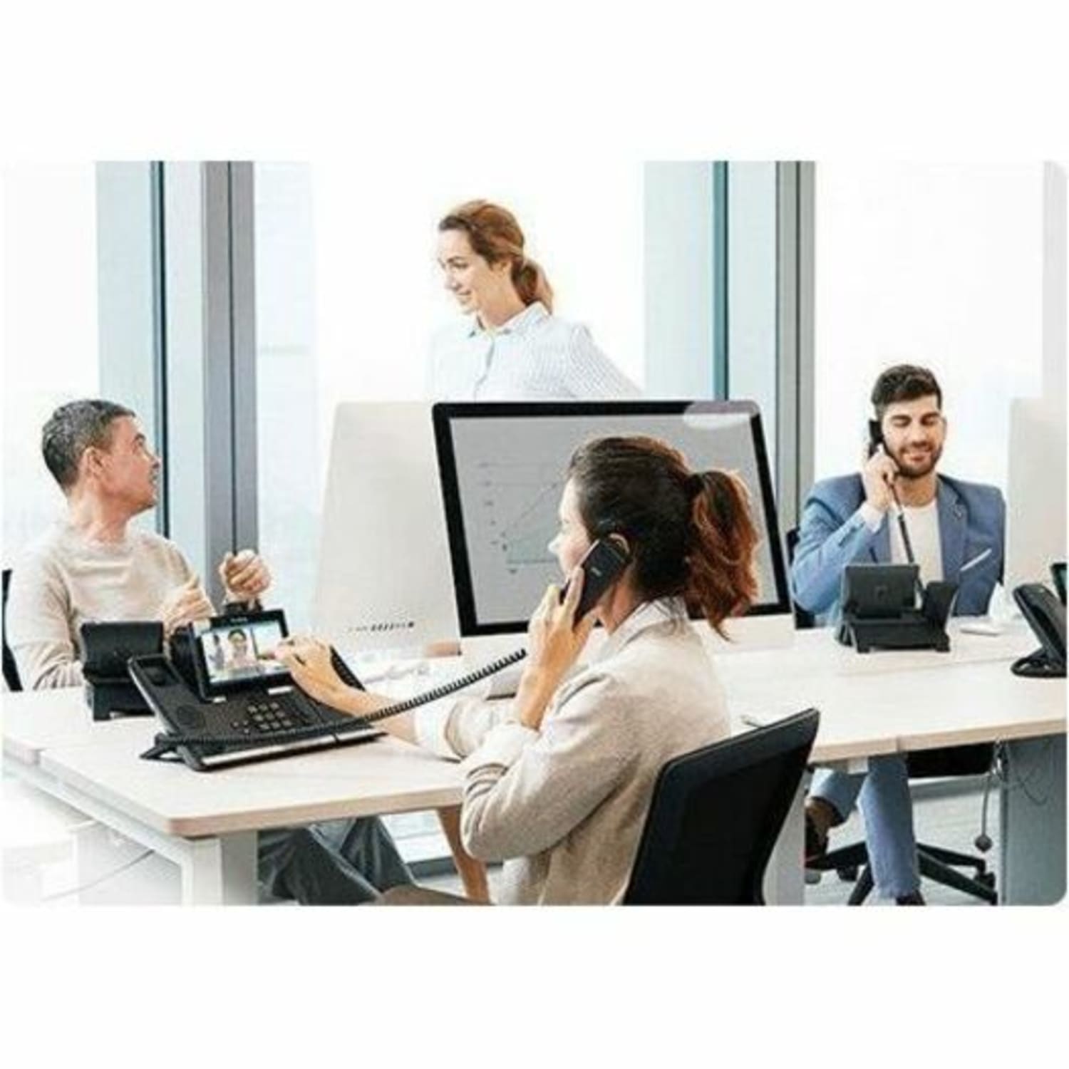 Yealink SIP-T53W IP Phone, Corded/Cordless, Corded/Cordless, Bluetooth, Wi-Fi, Wall Mountable, Desktop, Classic Gray, 1301087 - Image 4
