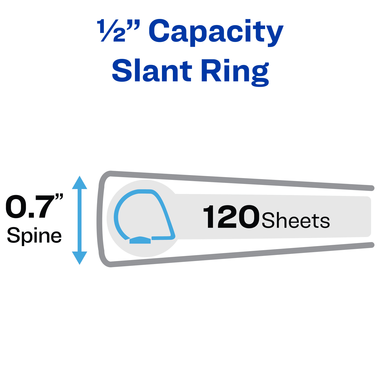 Avery Durable View 3 Ring Binders, 0.5in Slant Rings, Black, Pack Of 4 - Image 3