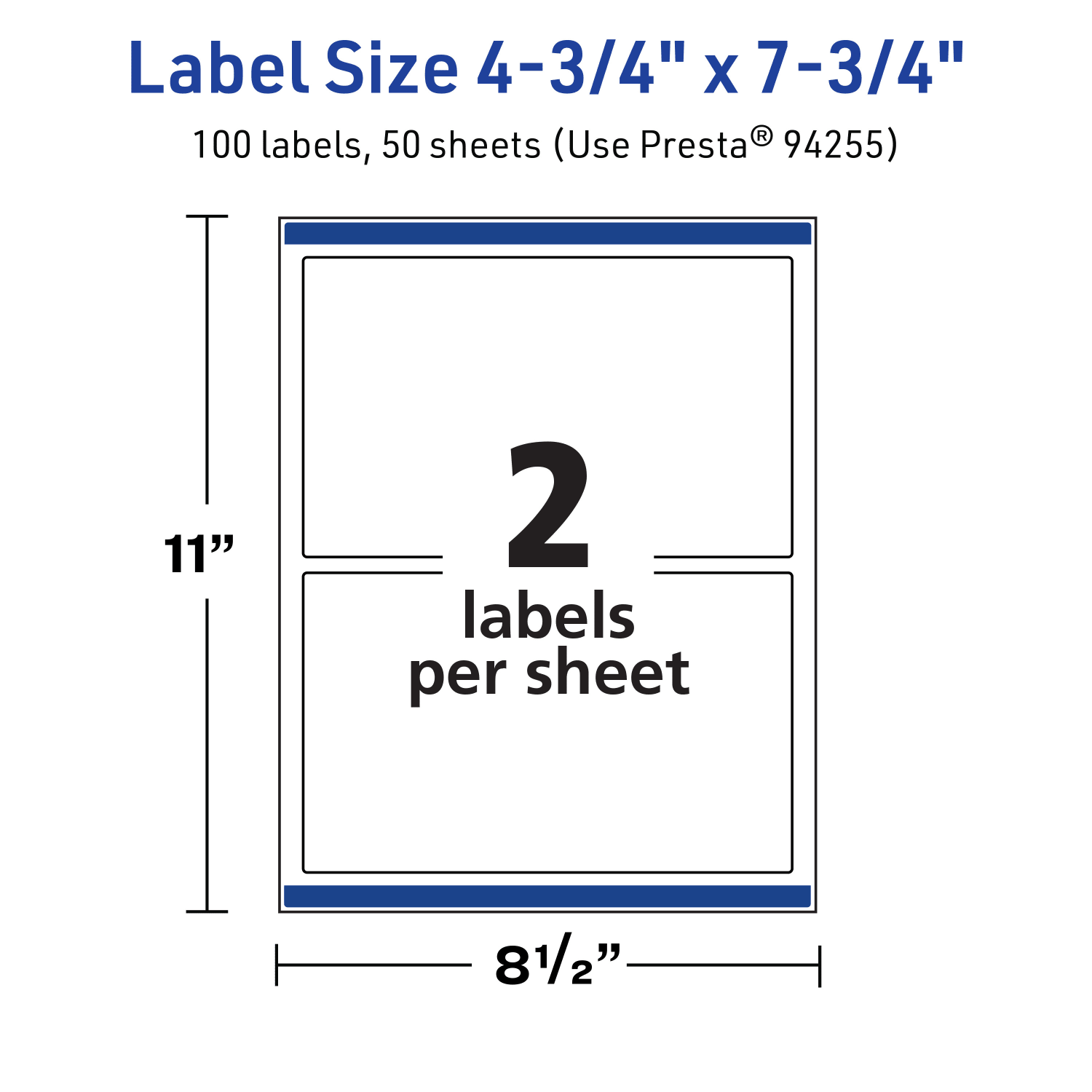 Avery Print-To-The-Edge TrueBlock Labels With Sure Feed, 94255-TWMP50, Rectangle, 4-3/4in x 7-3/4in, Matte White, Pack Of 100 - Image 6