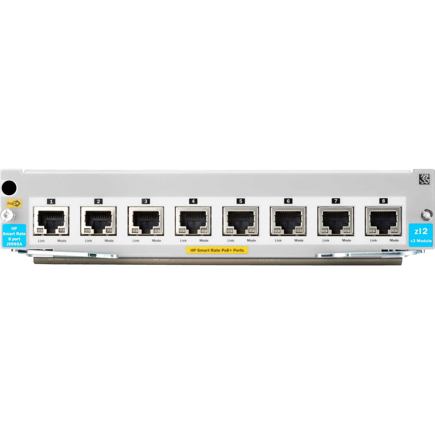 HPE 5400R 8-port 1/2.5/5/10GBASE-T PoE+ with MACsec v3 zl2 Module - For Data Networking - 8 x RJ-45 10GBase-T LAN - Twisted Pair10 Gigabit Ethernet - 10GBase-T - 10 Gbit/s - 1 - Image 3