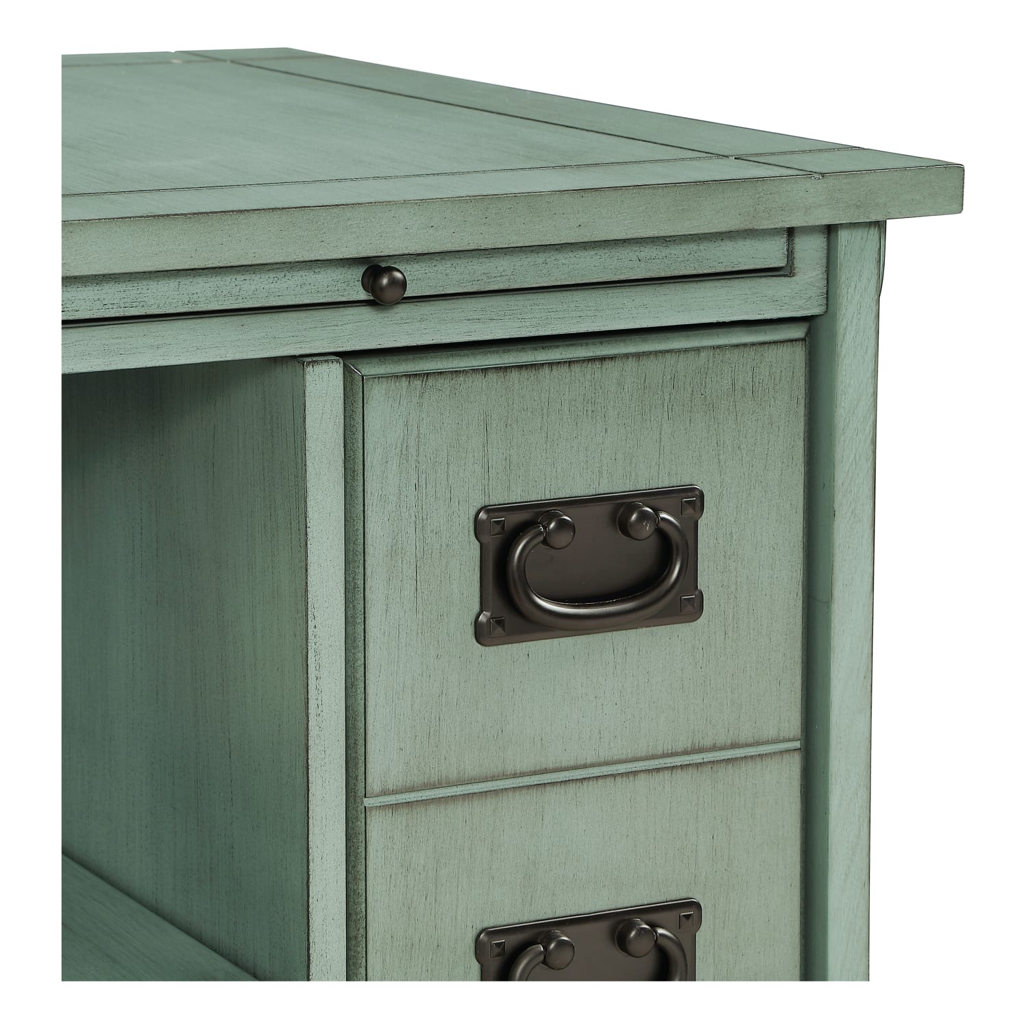Powell Molina Side Table, 24inH x 18-3/8inW x 22-5/8inD, Teal - Image 6