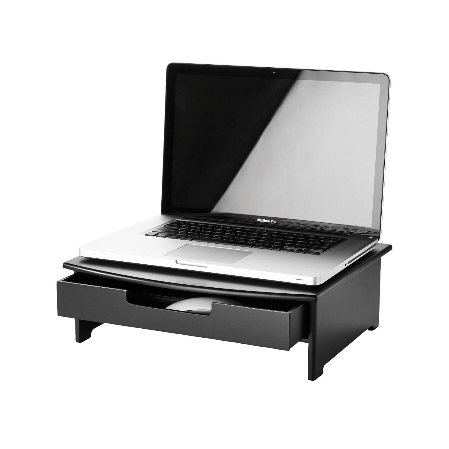Rolodex Wood Workspace Monitor Stand With Drawer, Black - Image 4