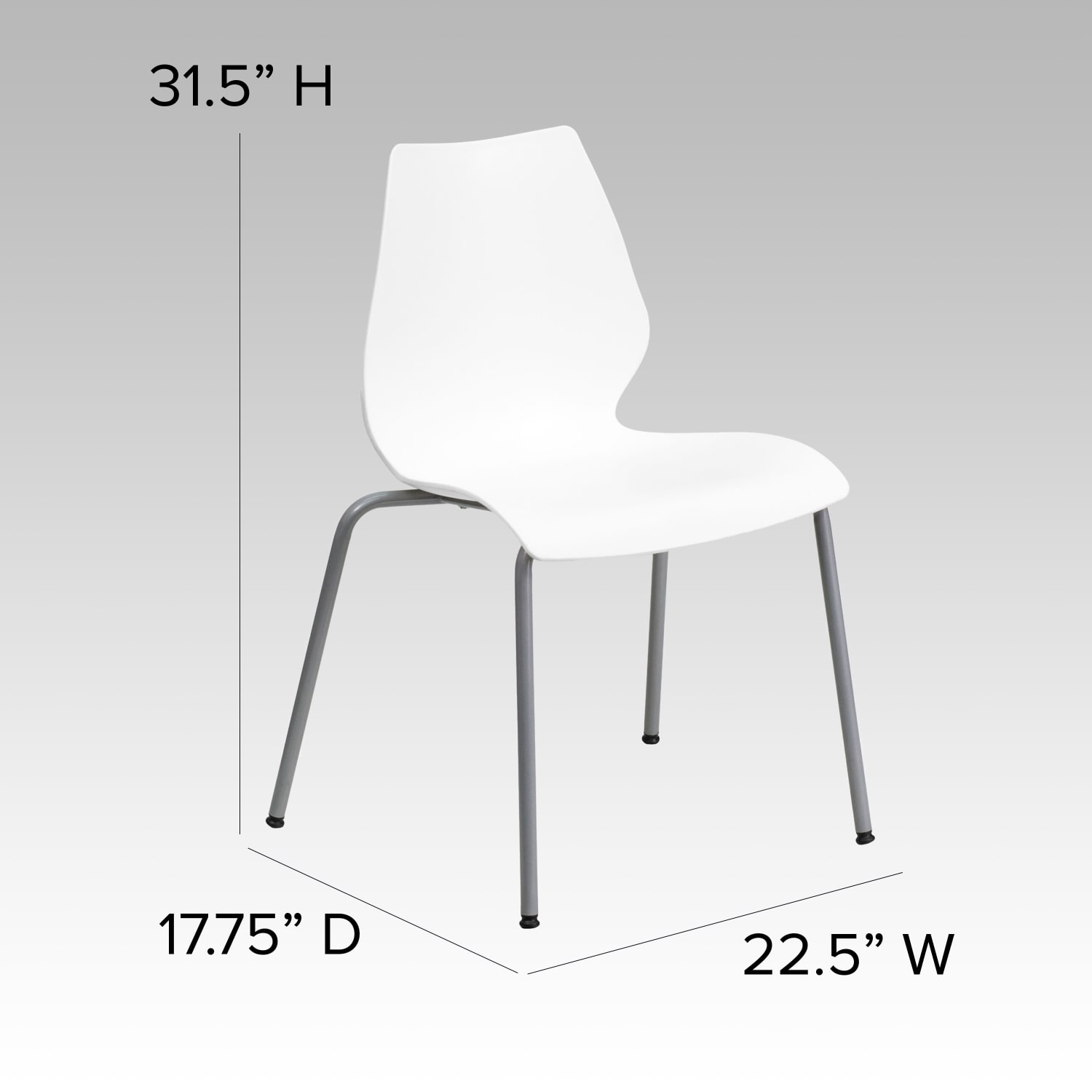 Flash Furniture HERCULES 770lb Capacity Stack Chair With Lumbar Support WhiteSilver PopularChairscom Flash Furniture HERCULES 770 lb Capacity Stack Chair With Lumbar Support WhiteSilver PopularChairscom
