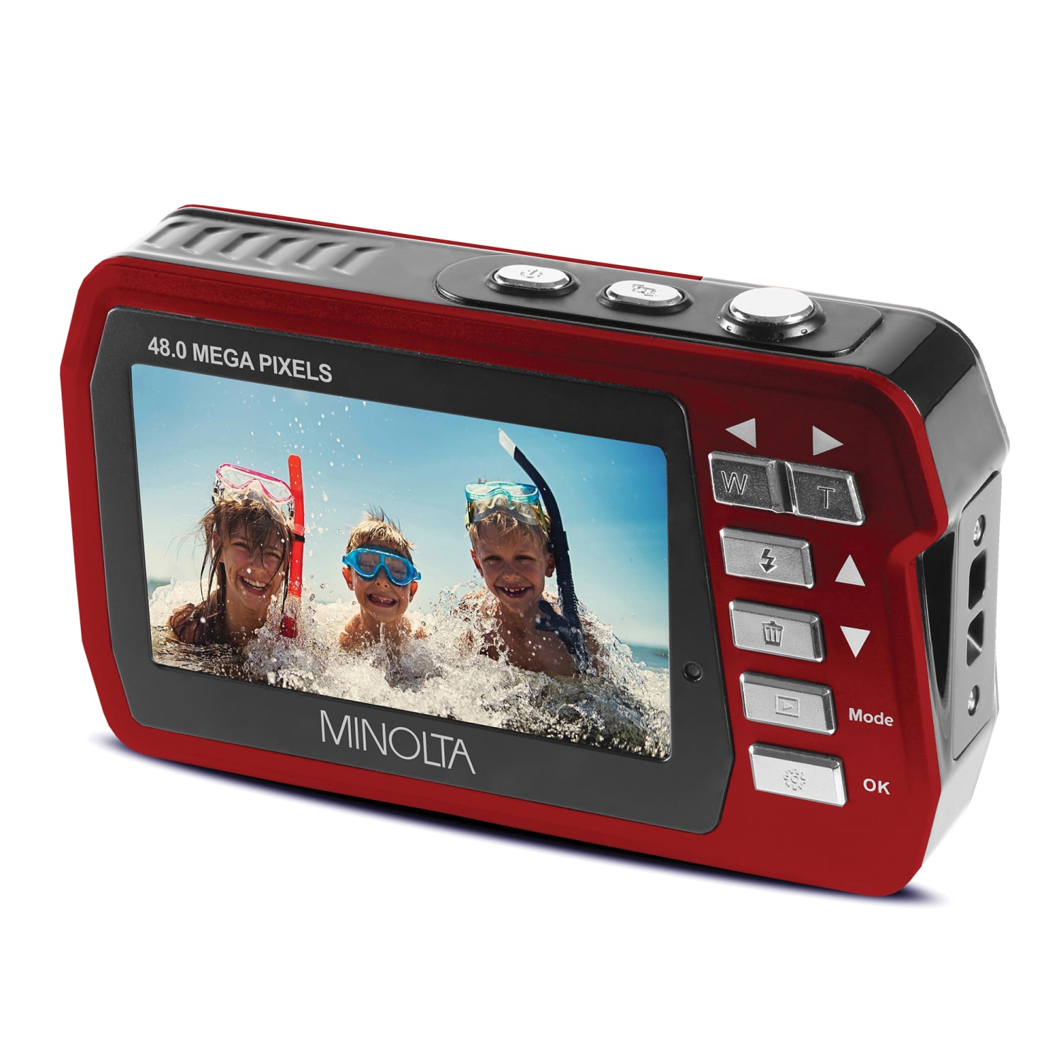 Minolta MN40WP 48.0-Megapixel Waterproof Digital Camera, Red - Image 3