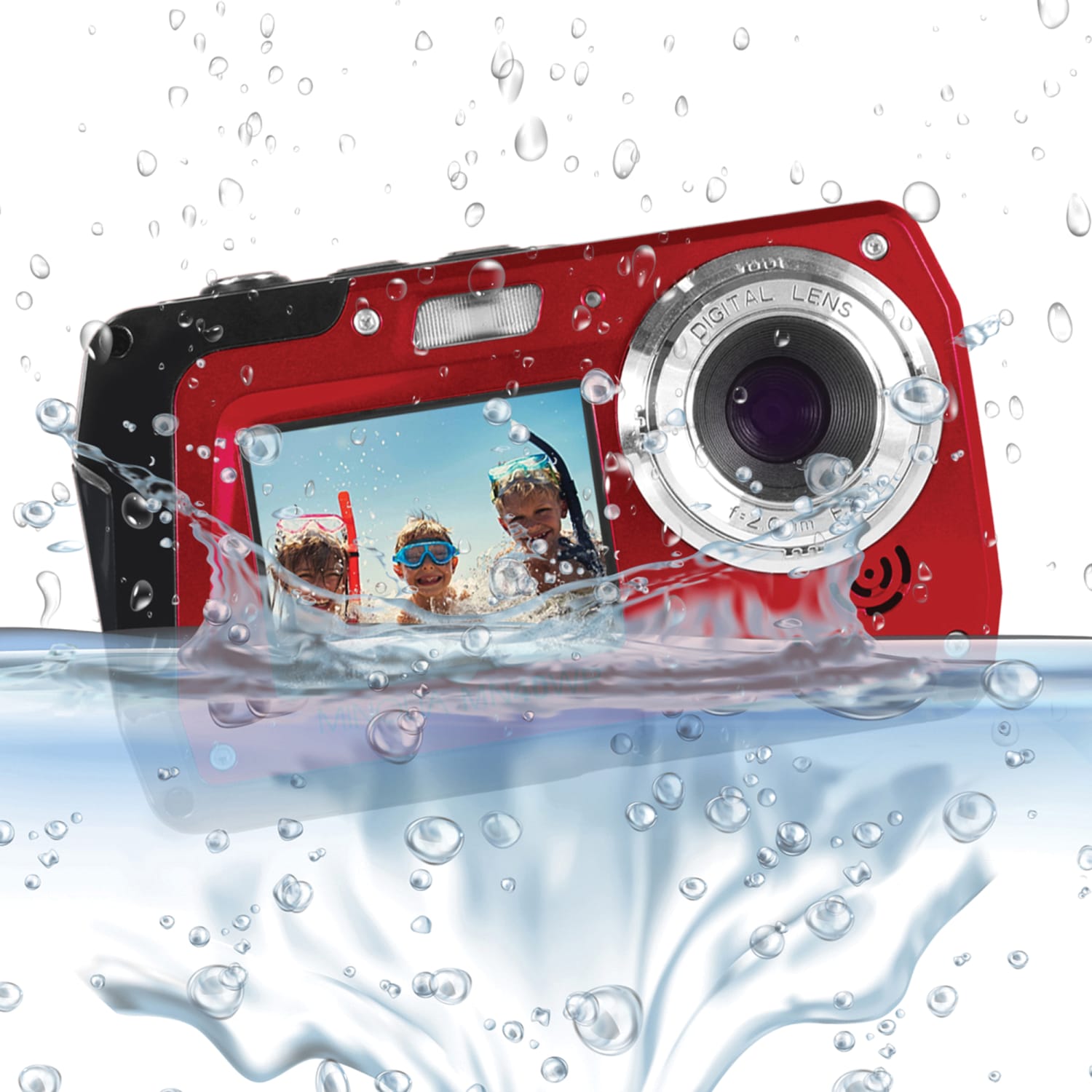 Minolta MN40WP 48.0-Megapixel Waterproof Digital Camera, Red - Image 5