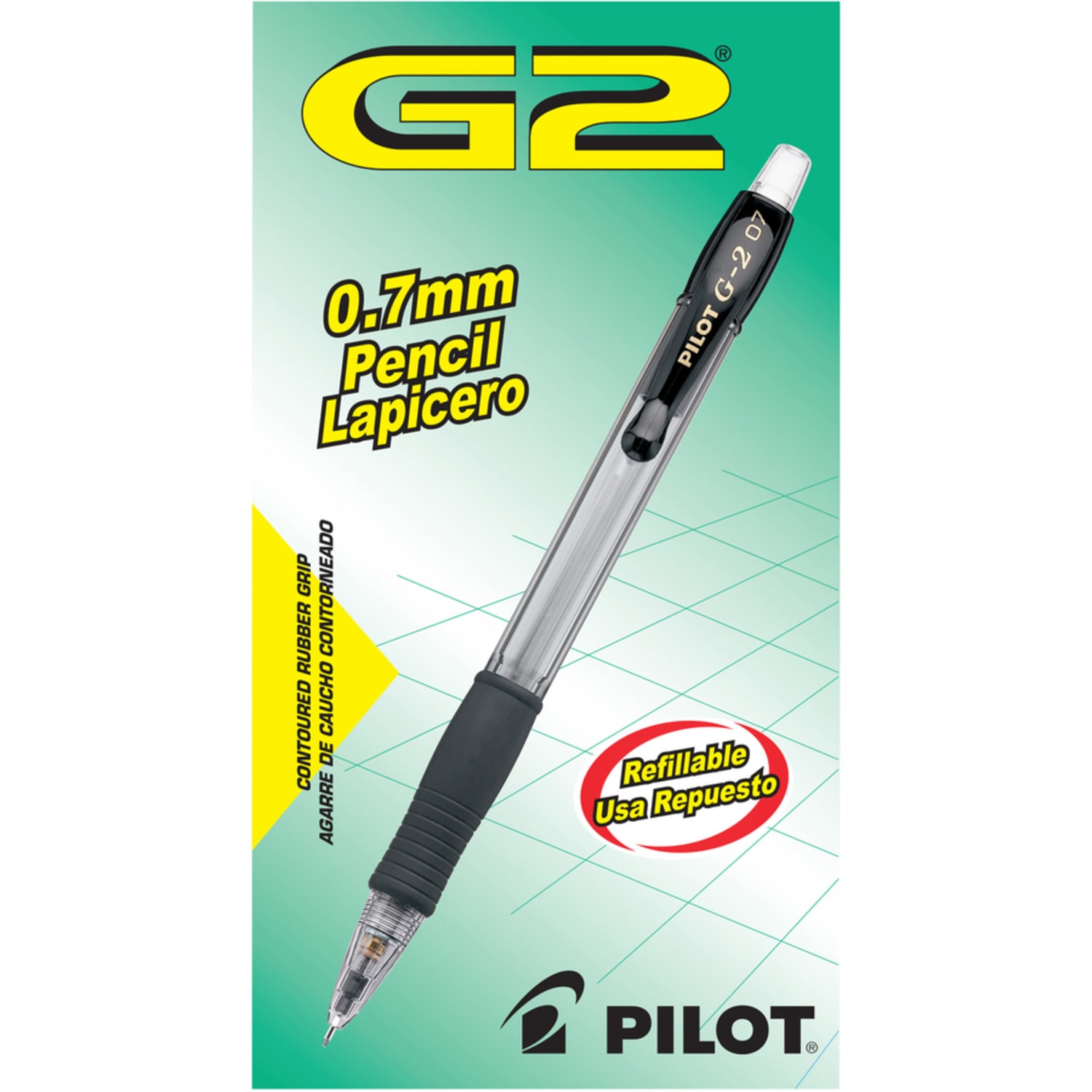 Pilot G-2 Mechanical Pencils, 0.7 mm, Clear Barrel, Pack Of 12 - Image 4