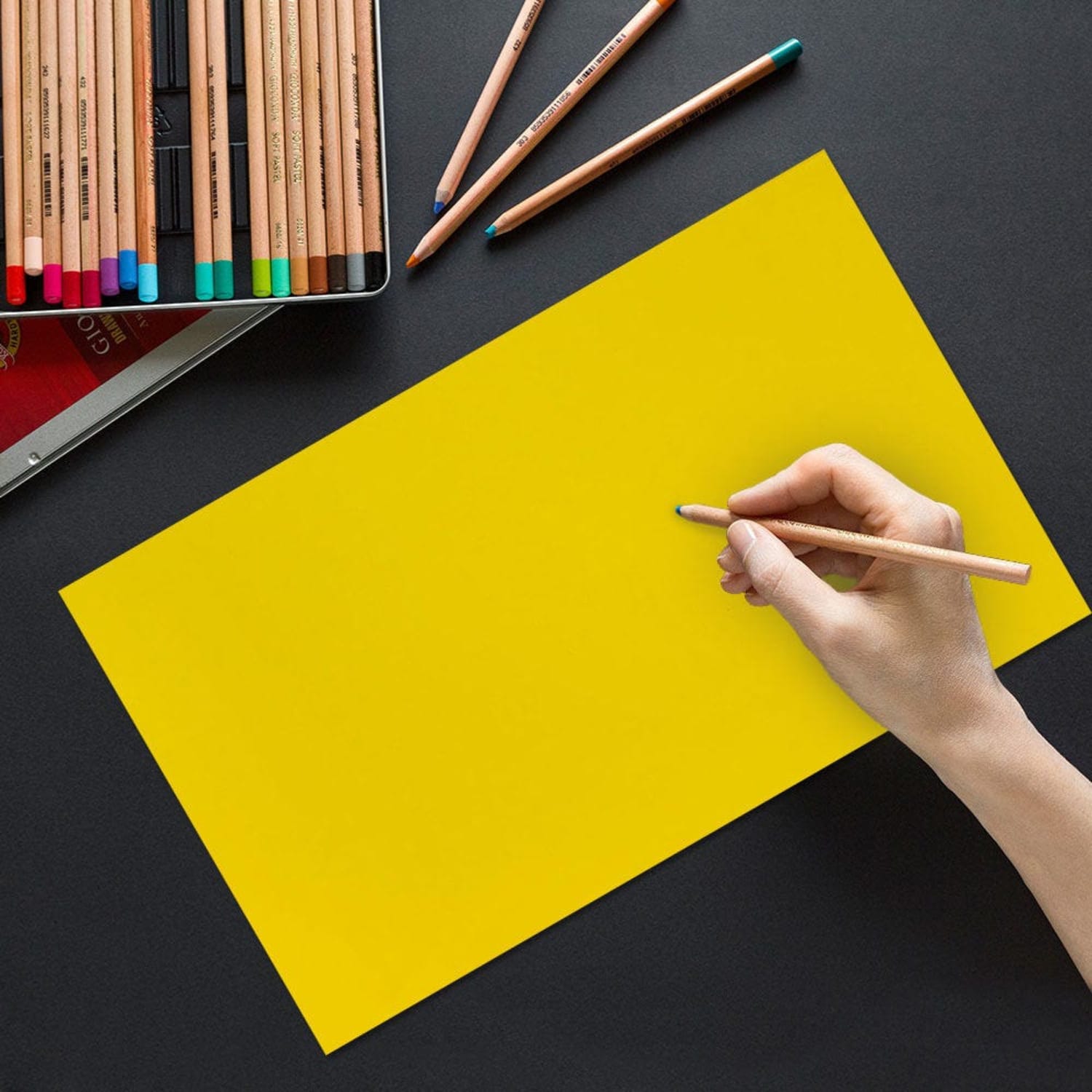 JAM Paper Legal Color Paper, Yellow, Legal (8.5in x 14in), 100 Sheets Per Pack, 24 Lb, 30% Recycled - Image 3