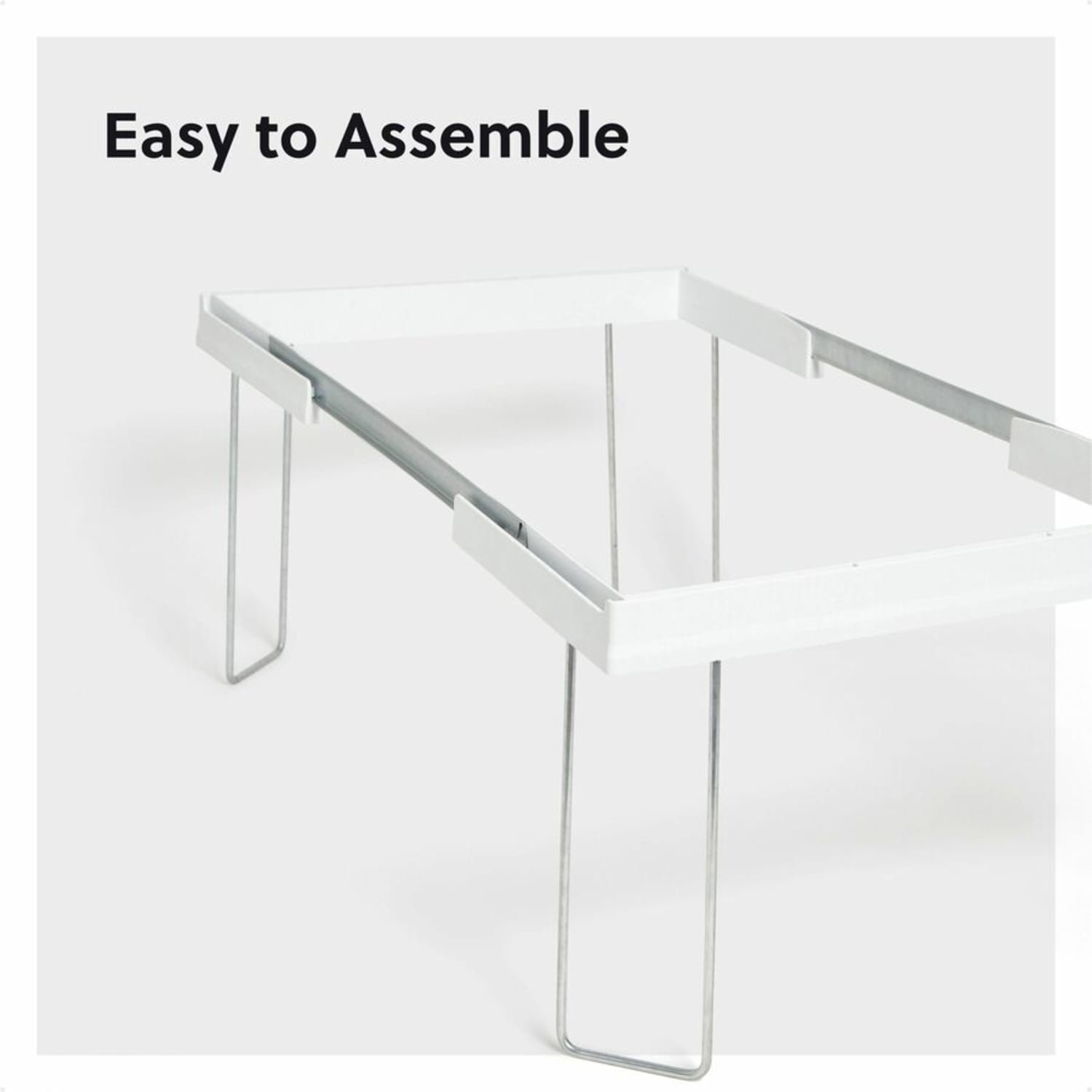 Smead Heavy-Duty Adjustable Hanging Folder Frame - Letter - 16in to 24in Long - Steel, Plastic - White - 1 / Box - Image 4