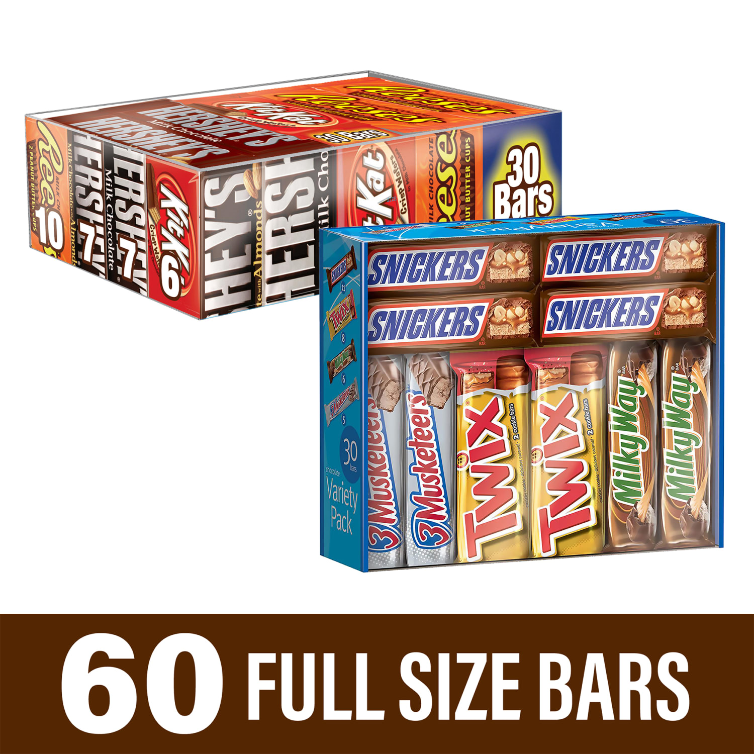 Hersheys Chocolate Full-Size Variety Pack/Mars Chocolate Full-Size Variety Pack Bundle - Image 5