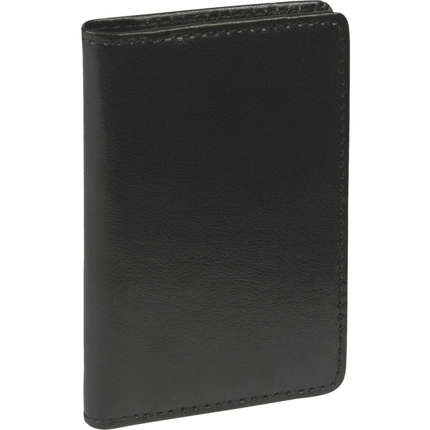 Samsill Leather Carrying Case Wallet For Business Card, Black - Image 6