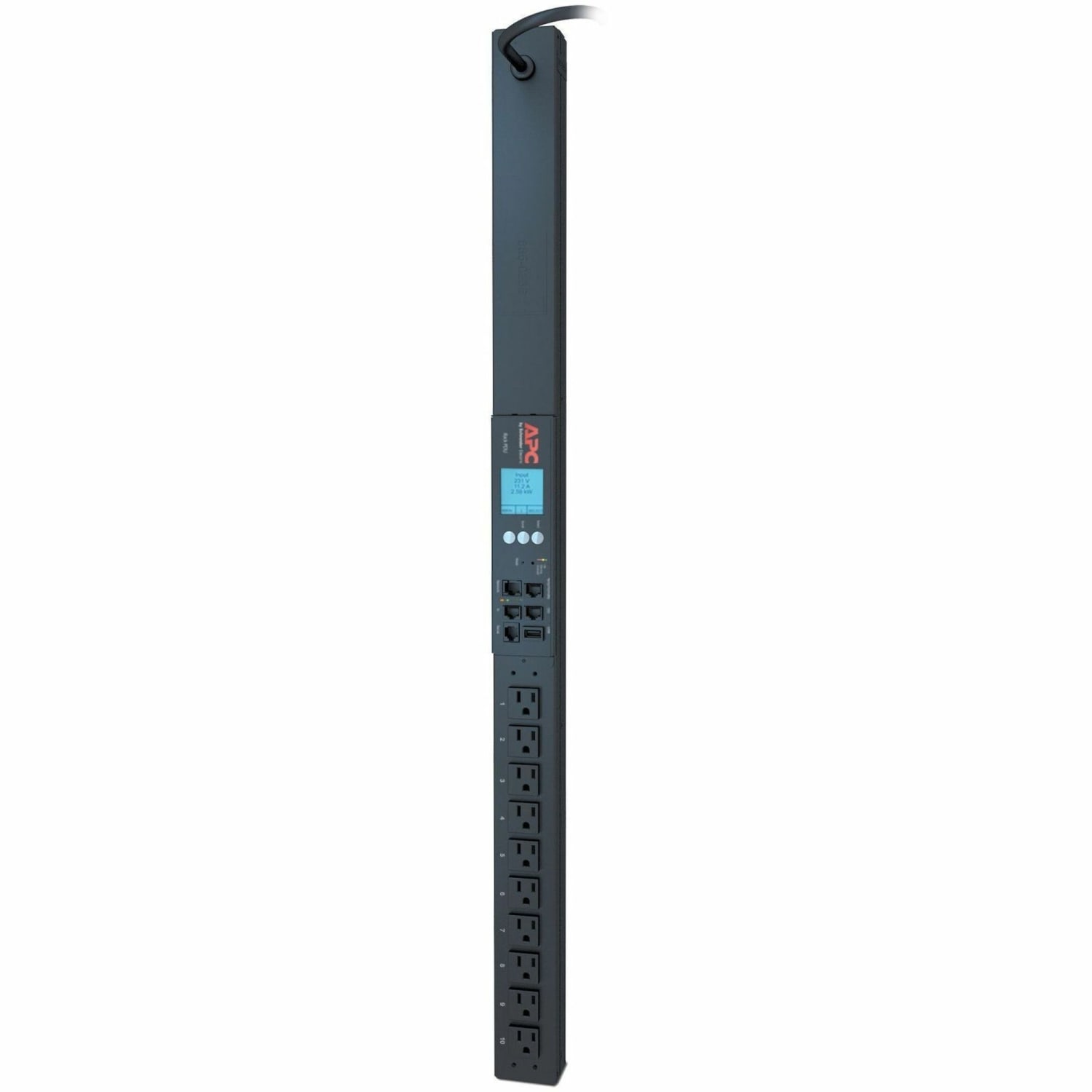 APC by Schneider Electric Metered Rack PDU - Metered - NEMA 5-15P - 10 x NEMA 5-15R - 1440 W - Rack-mountable - Image 3