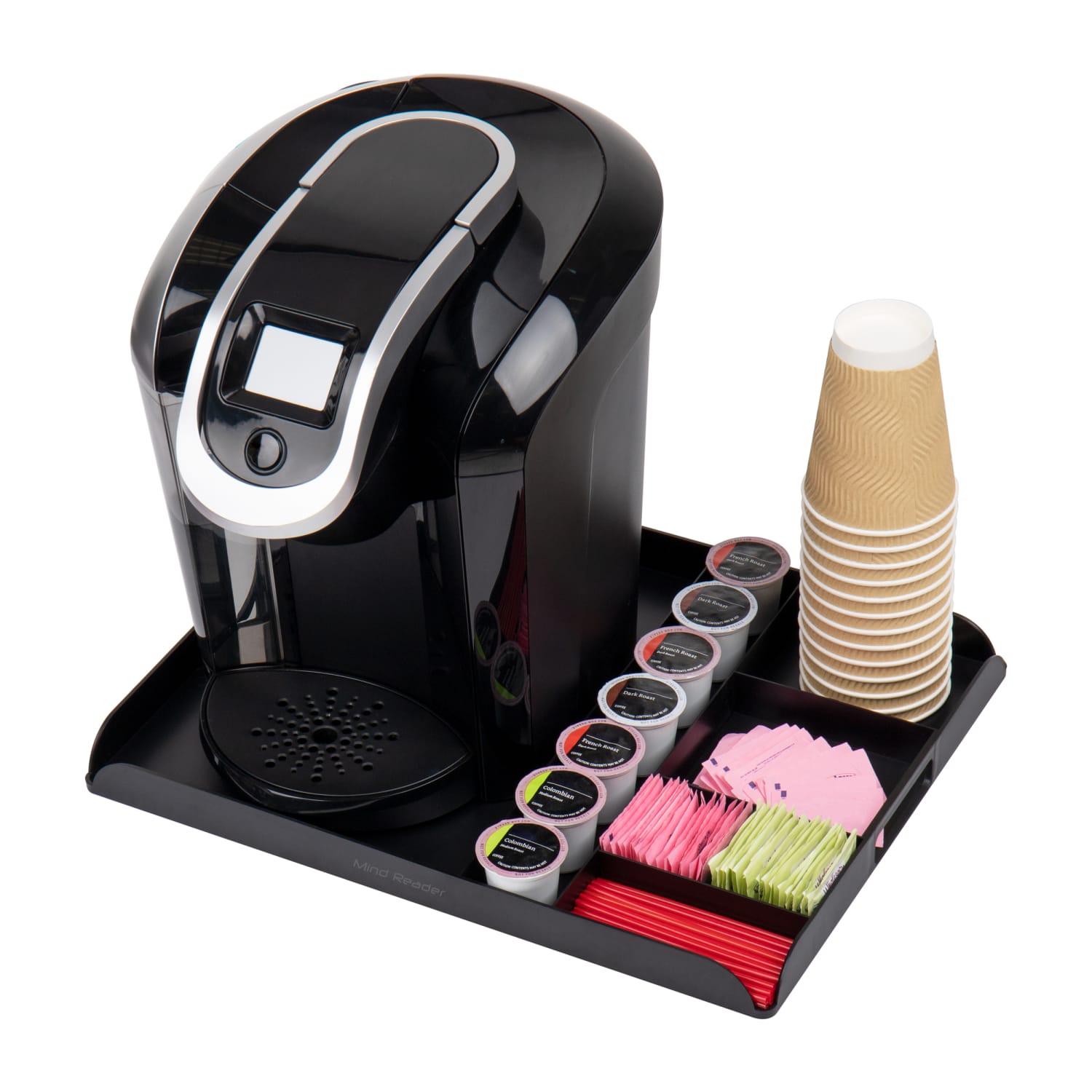 Mind Reader Coffee Serving Station, 1-1/4inH x 17-1/2inW x 13-1/4inD, Black - Image 6
