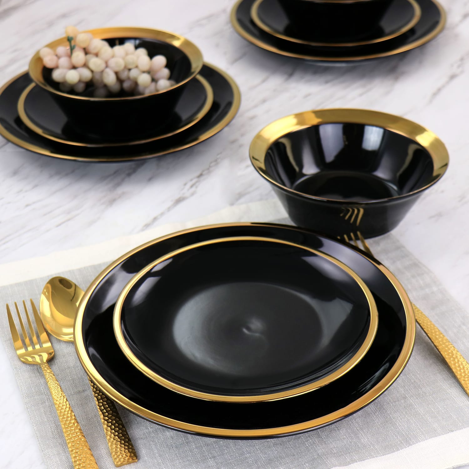 Gibson Home Premier Gold Dinnerware Set, Assorted Colors - Image 3